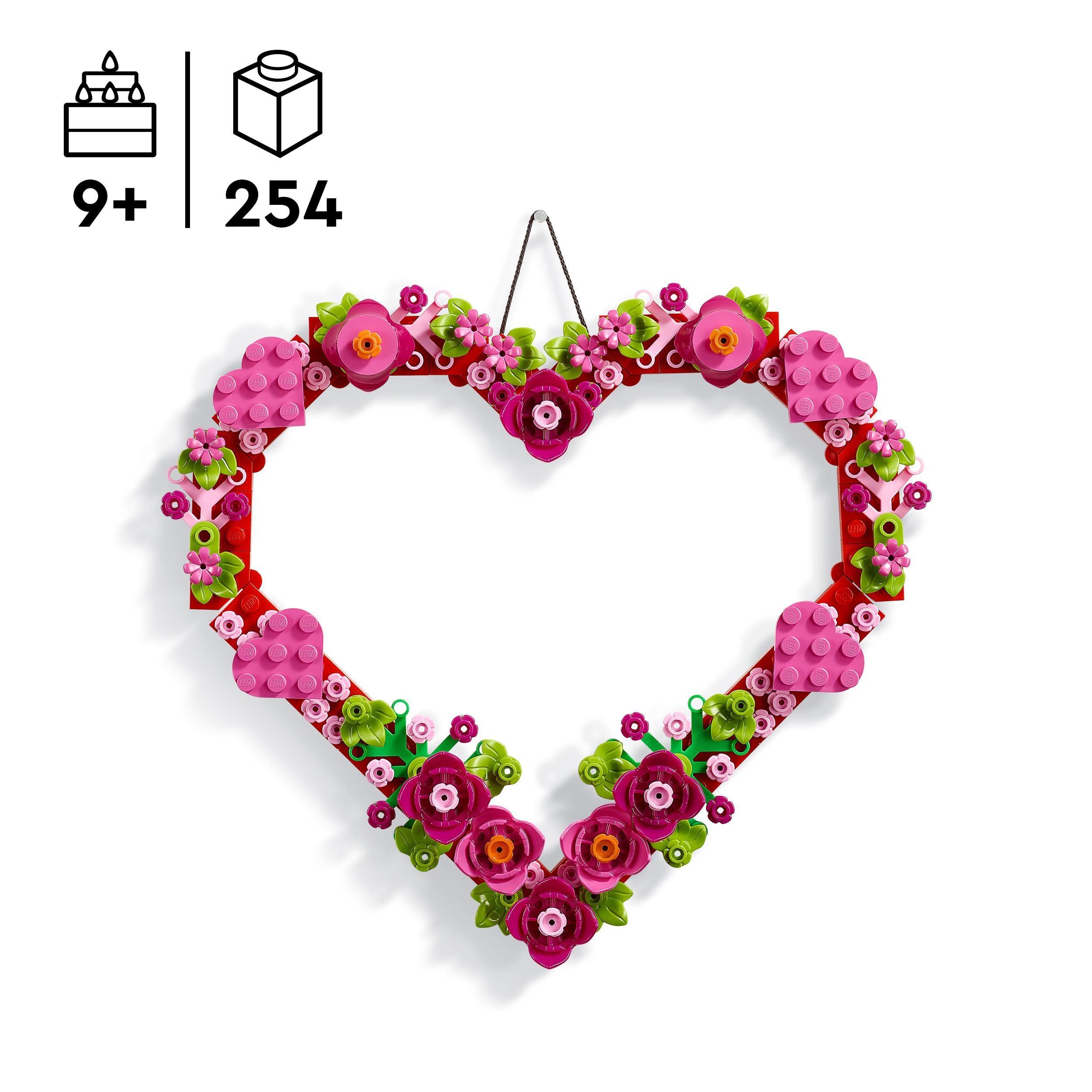 LEGO Creator Herz-Ornament-Set 40638 – Kreatives Bauspielzeug für Kinder ab 9 Jahren