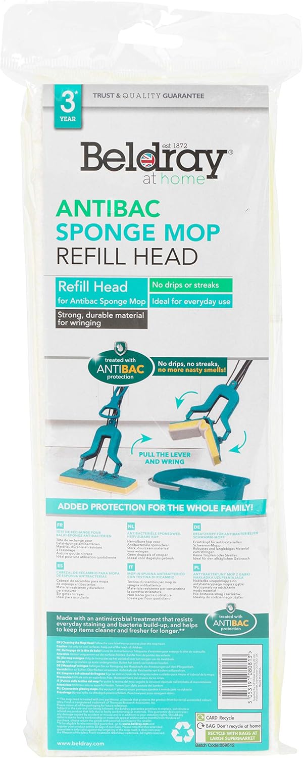 Beldray - LA080813UFEU7 Antibac-Nachfüllkopf für LA026477PK10UFEU Schwammmopp