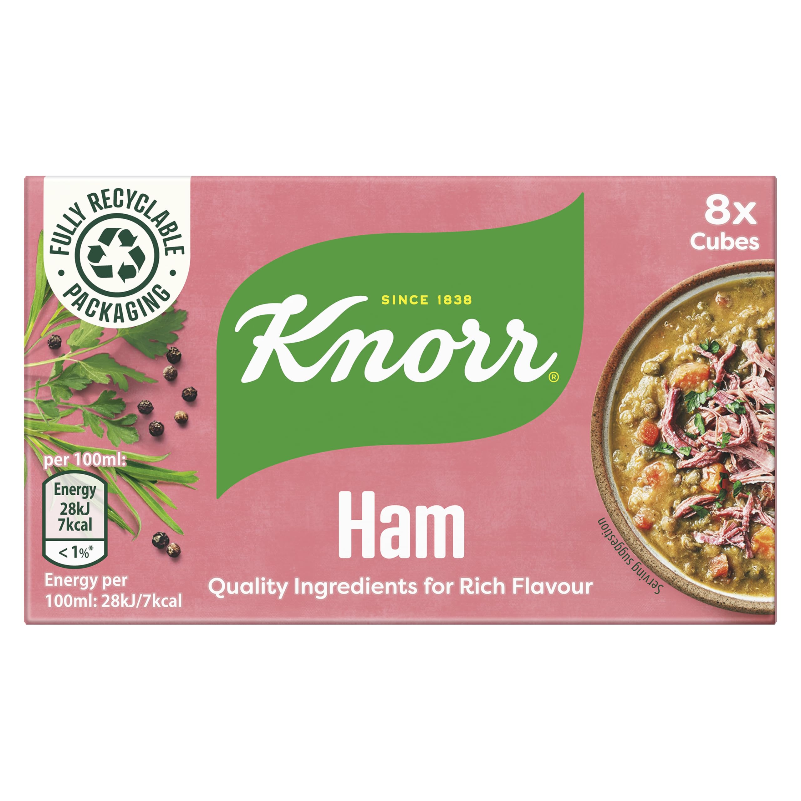 Knorr Schinkenbrühwürfel, 8 x 10g