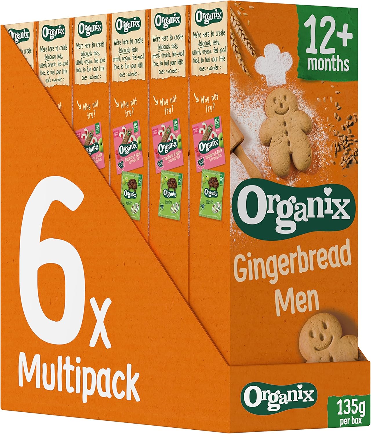 Organix Lebkuchenmänner Bio-Kleinkind-Snack-Kekse ab 12 Monaten, 135 g