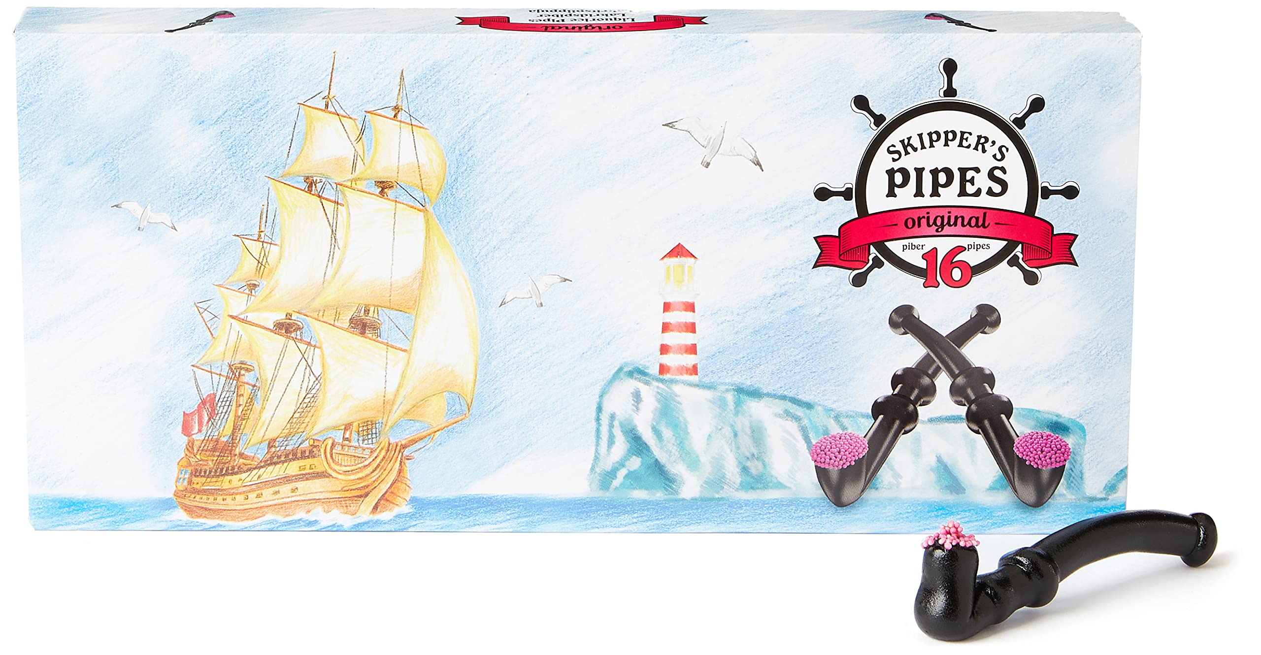 Malaco Skippers Lakritzpfeifen – 16er-Pack in Geschenkbox