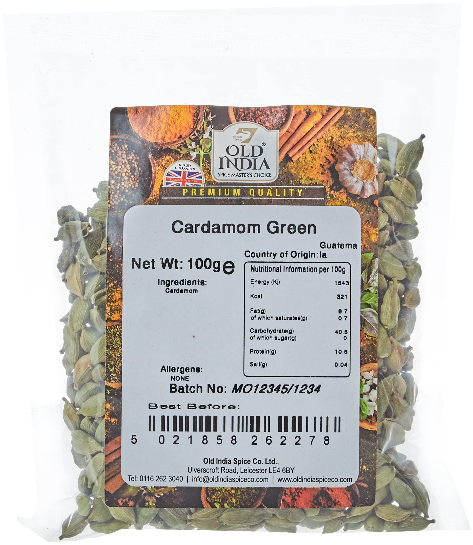 Old India Kardamom Grün 100g