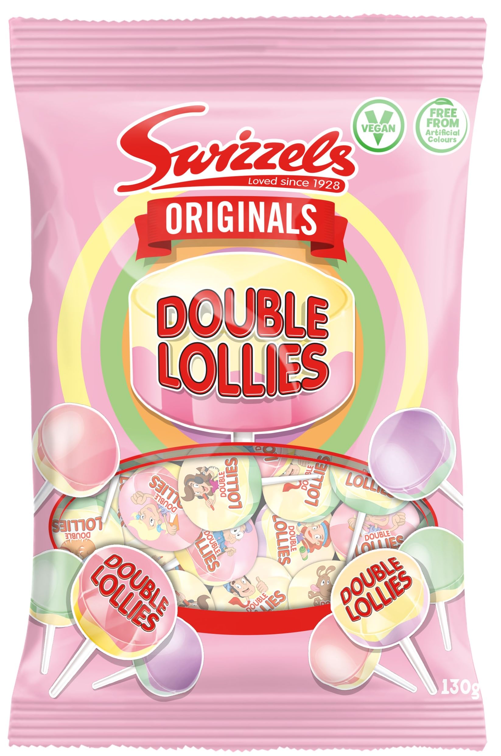 Swizzels Original Double Lollies – Verschiedene fruchtige Süßigkeiten in der Dose