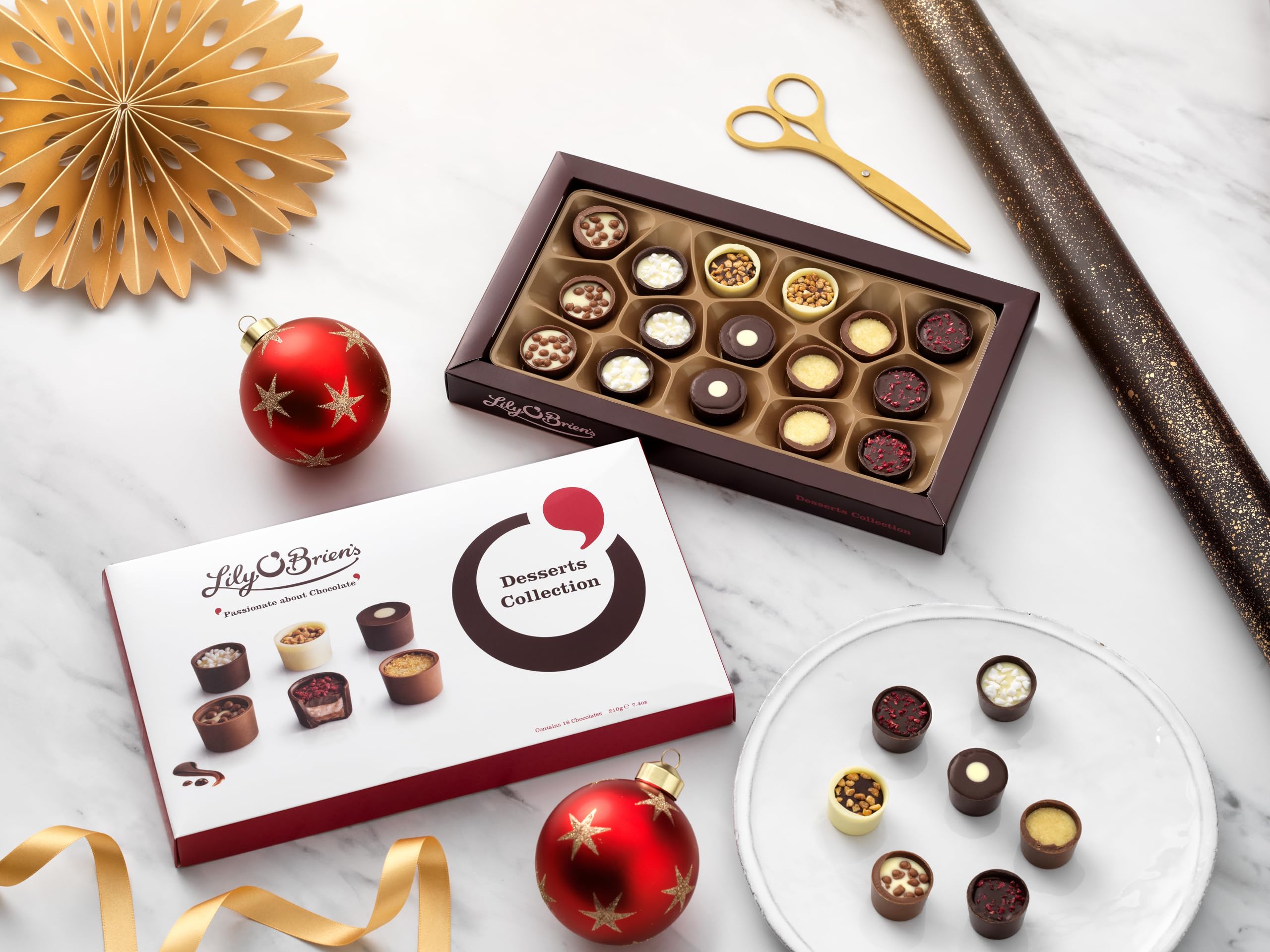 Lily O'Brien's Desserts Collection, als Geschenk verpackt, 210 g – 16 verschiedene Pralinen