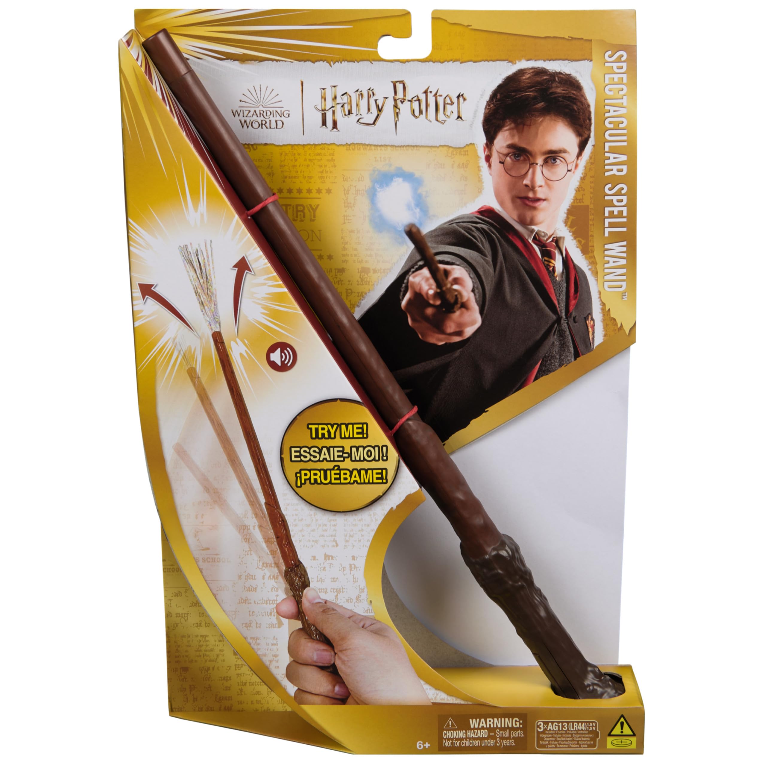 Wizarding World Harry Potter - 11-inch Spectacular Spell Magic Wand with Spa
