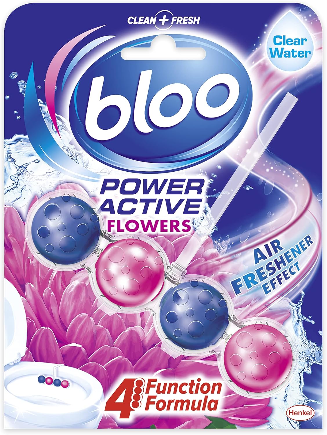 Bloo Power Active Frische Blumen Toilettenrandreiniger (50g)