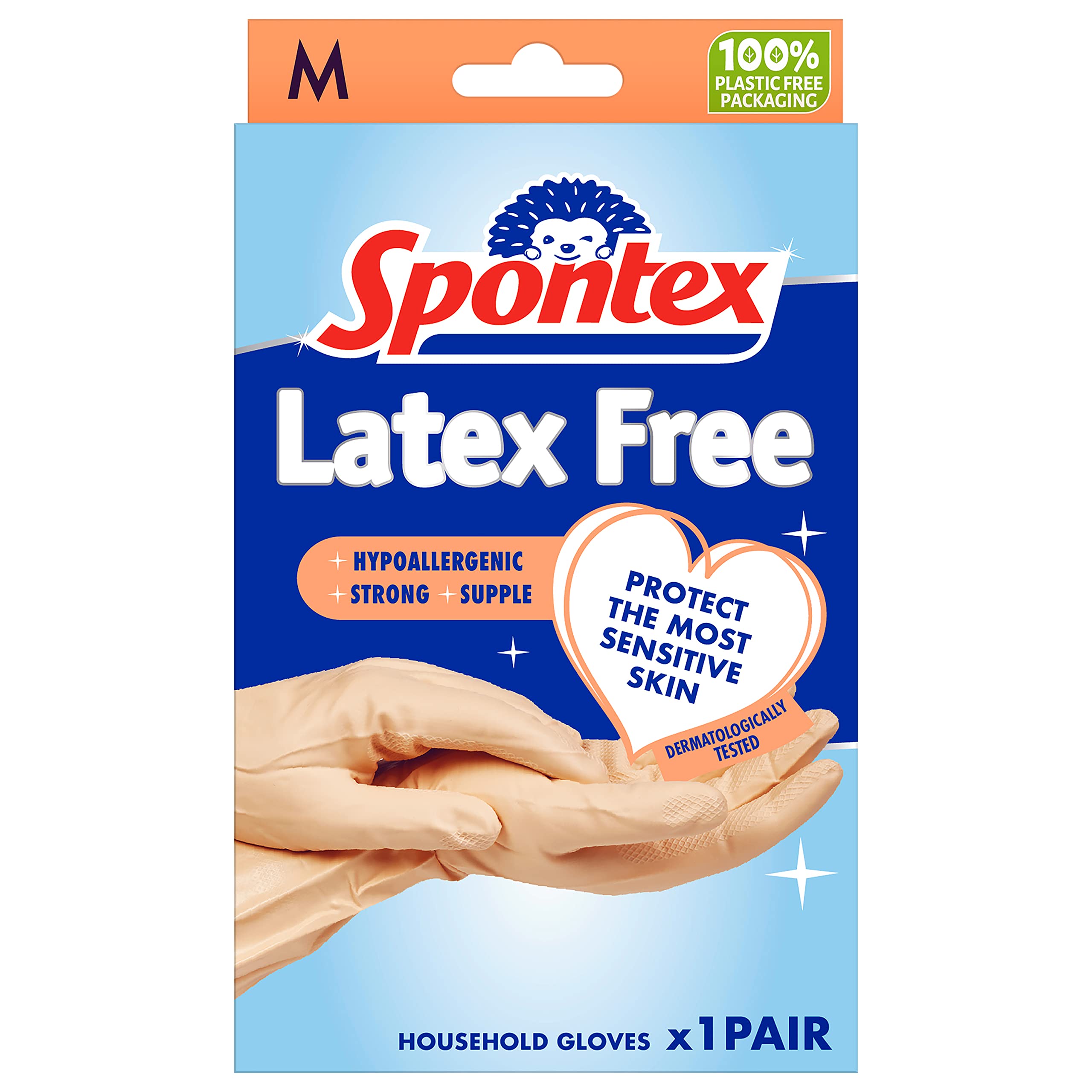 Spont游戏副本 Latexfreie Reinigungshandschuhe – Mittel (1 Paar)