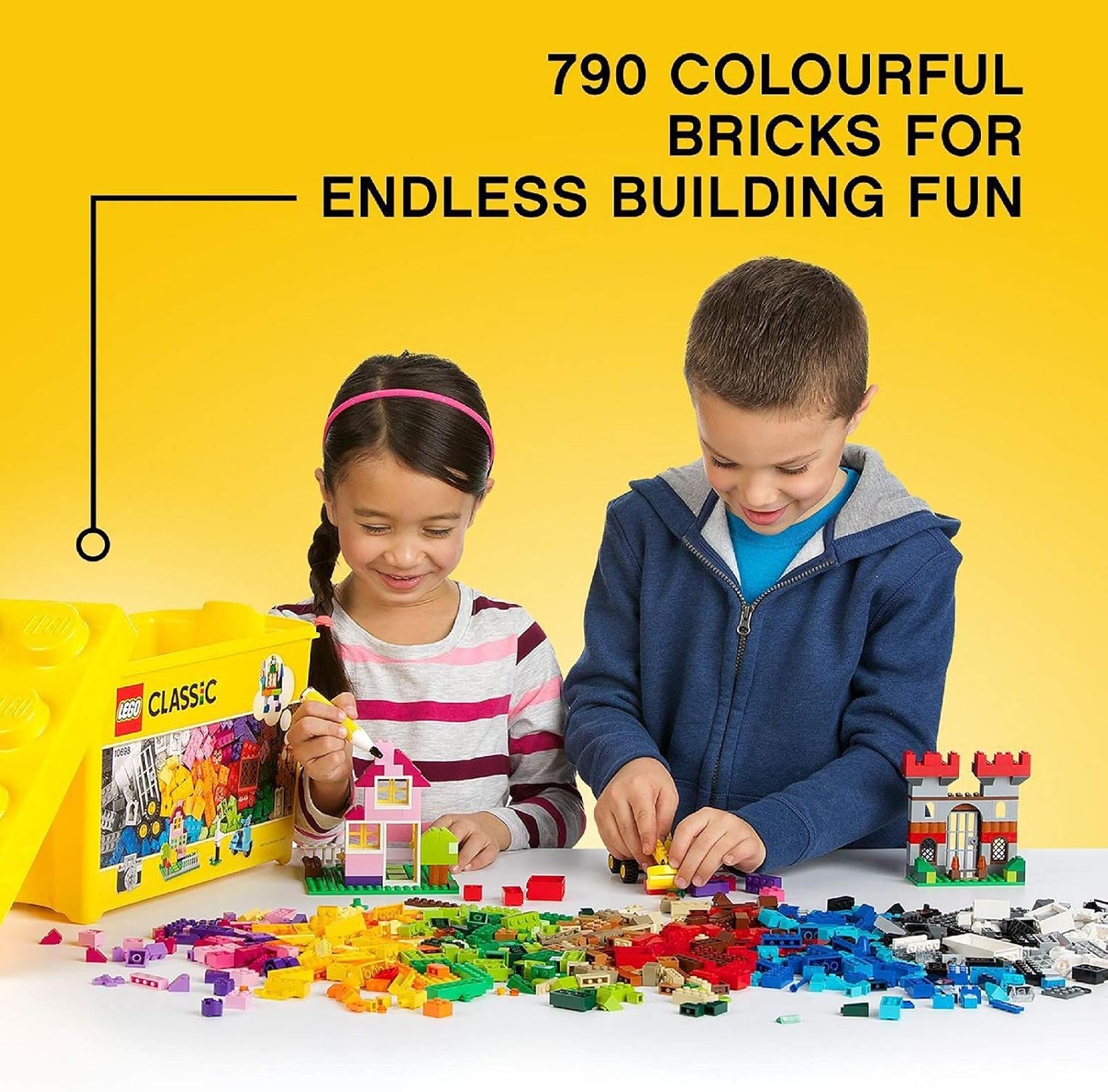 LEGO Classic Große Bausteine-Box 10698 – 790-teiliges Bauset für Kinder ab 4 Jahren
