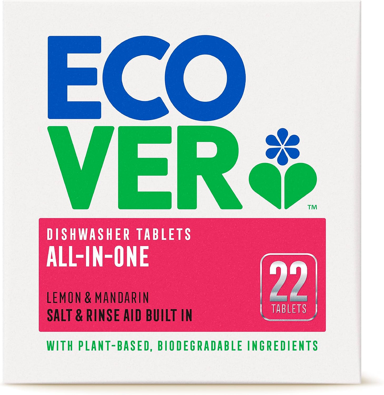 Ecover – All-in-One-Geschirrspültabs (Zitrone & Mandarine, 22 Tabs)