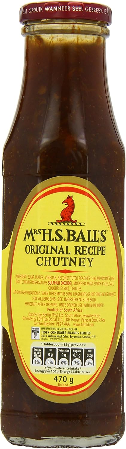 Mrs. HS Balls Originalrezept-Chutney, 470 g