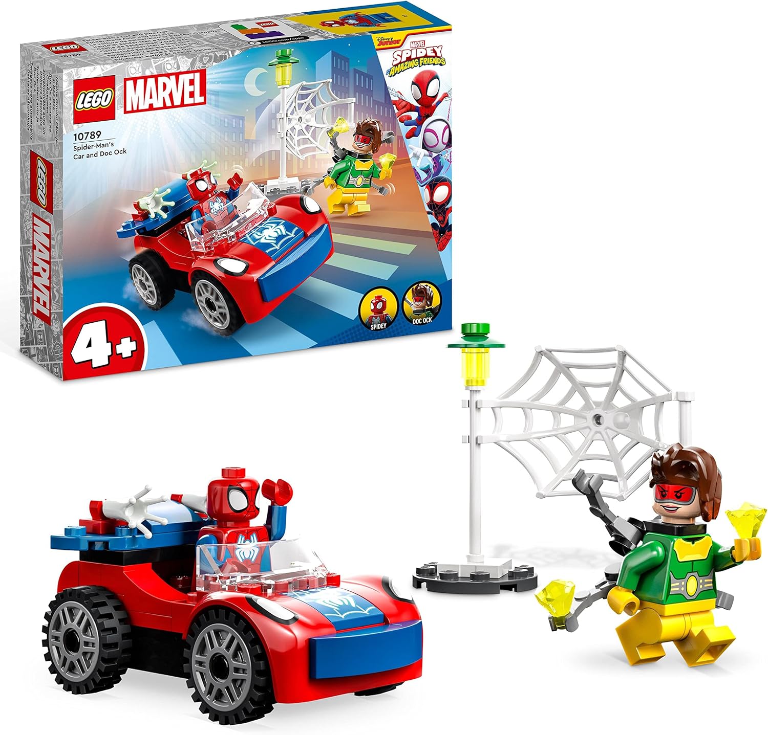 LEGO 10789 Marvel Spider-Mans Auto und Doc Ock Spielset – Bauspielzeug für Kinder ab 4 Jahren