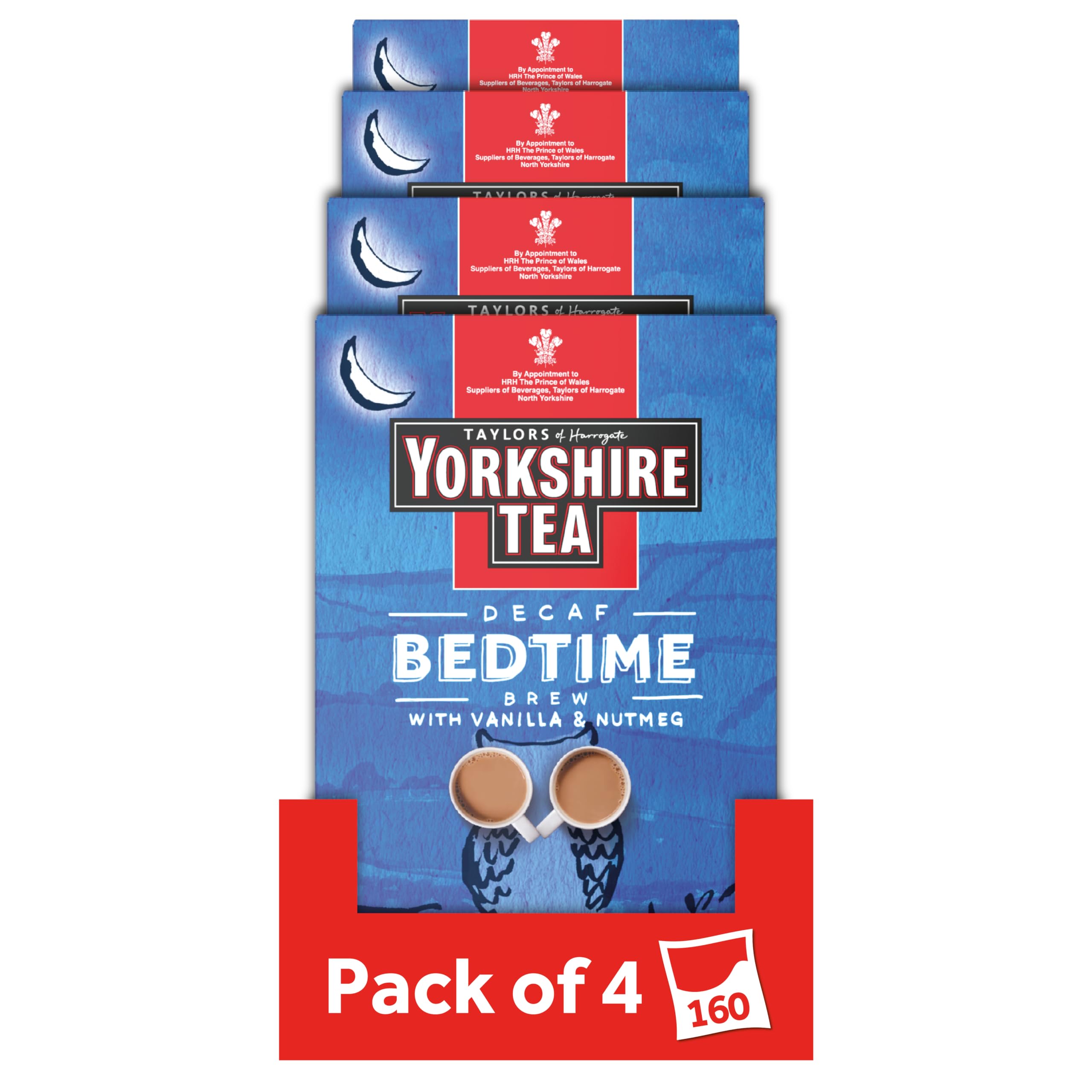 Yorkshire Tea – Bedtime Brew Decaf-Teebeutel, 160 Stück (4 x 40)