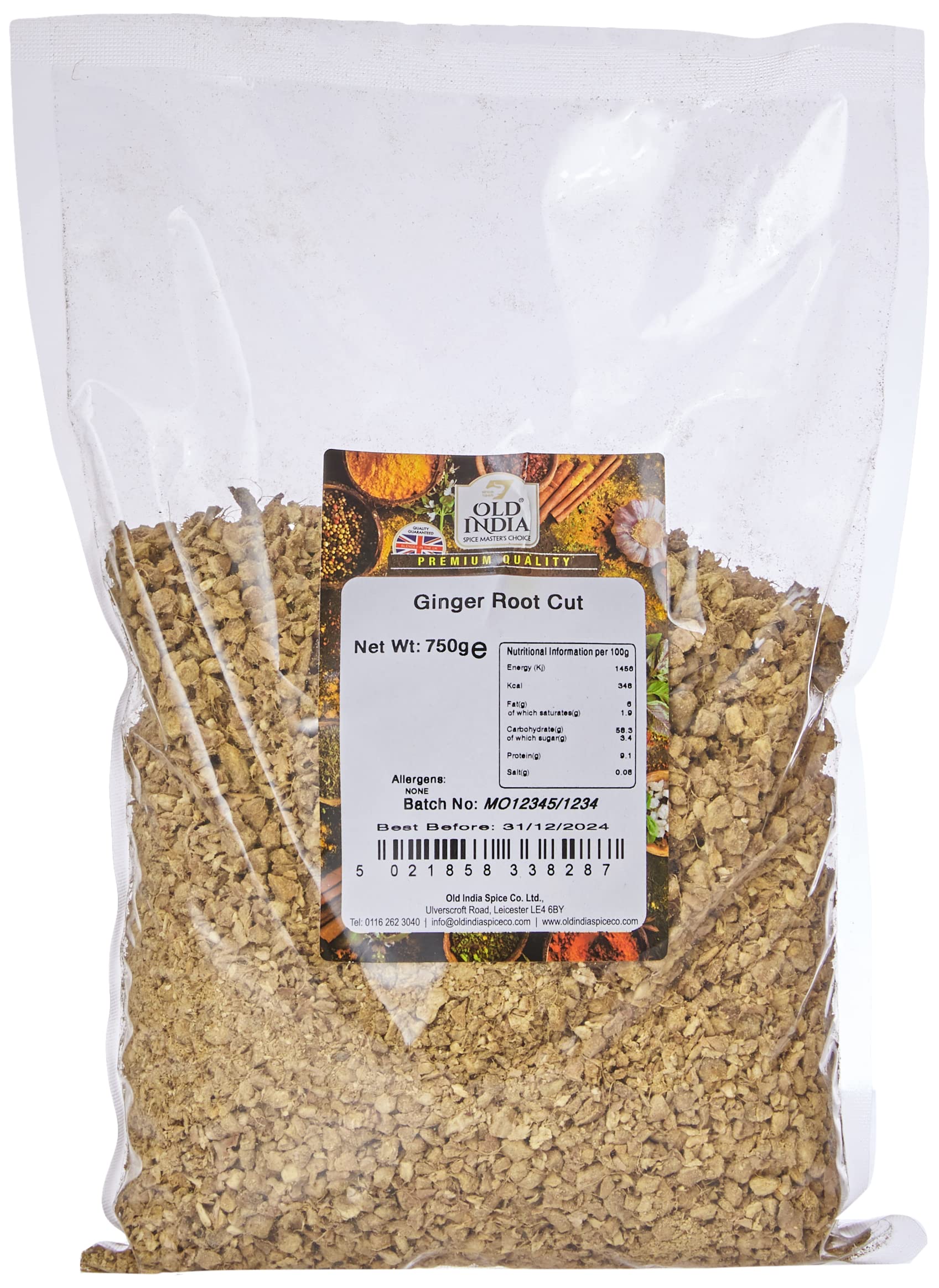 Old India Ingwerwurzel geschnitten 750 g