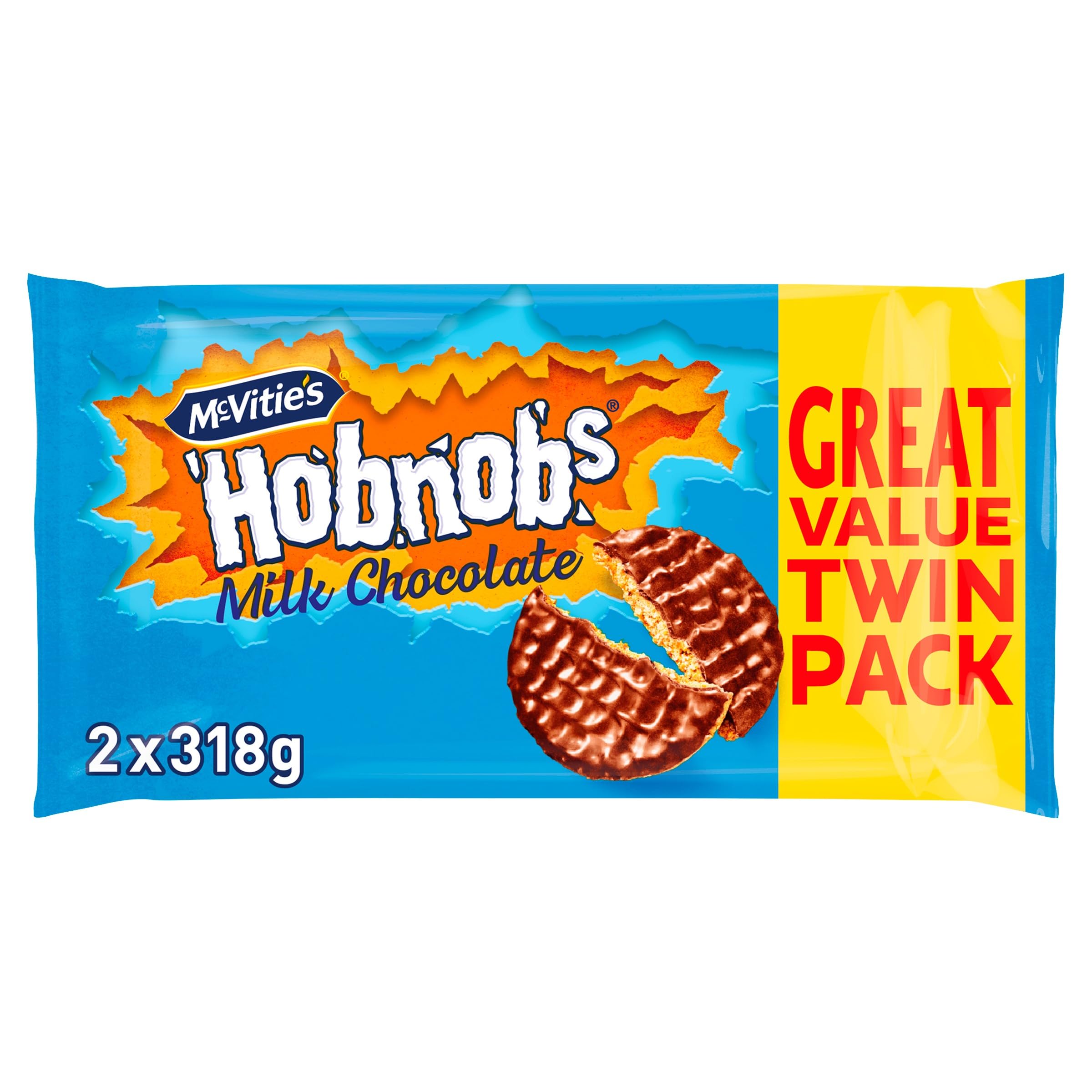 McVitie's Hobnobs Milchschokoladenkekse Doppelpackung, 636 g