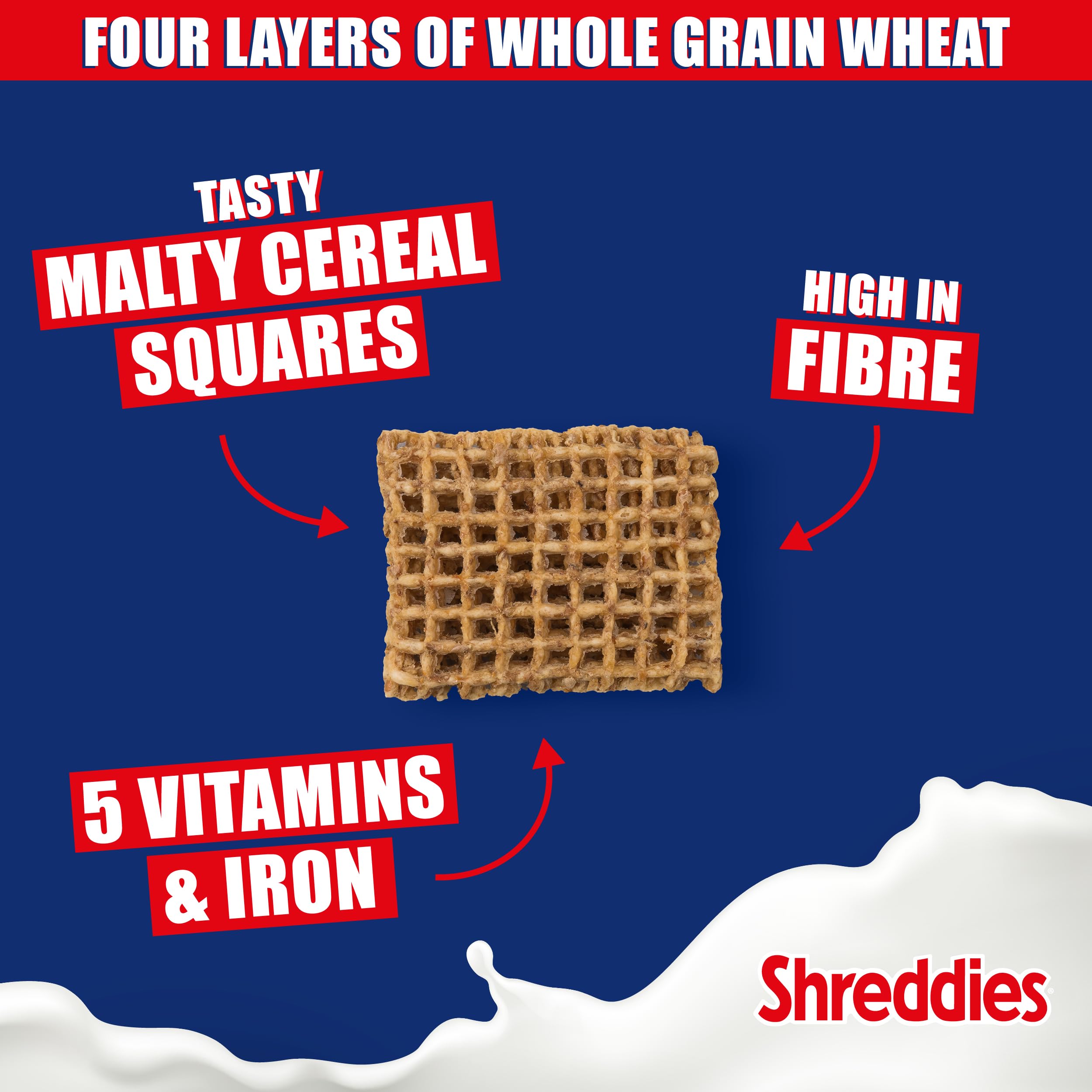 Nestlé Shreddies Original Cereal 1,1 kg – ballaststoffreiches Vollkorn-Frühstücksmüsli