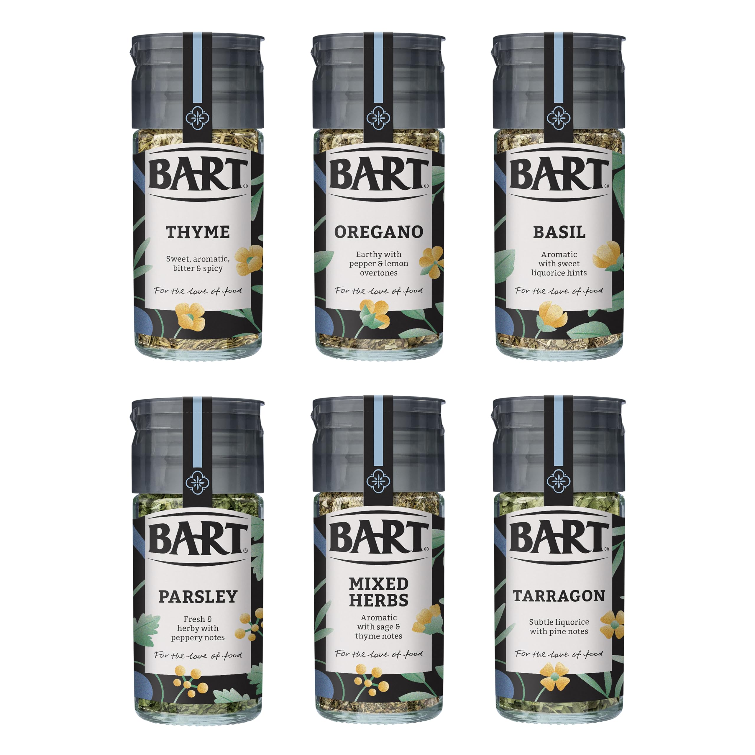 BART Essential Herbs Bundle – Thymian, Oregano, Basilikum, Petersilie, gemischte Kräuter und Estragon