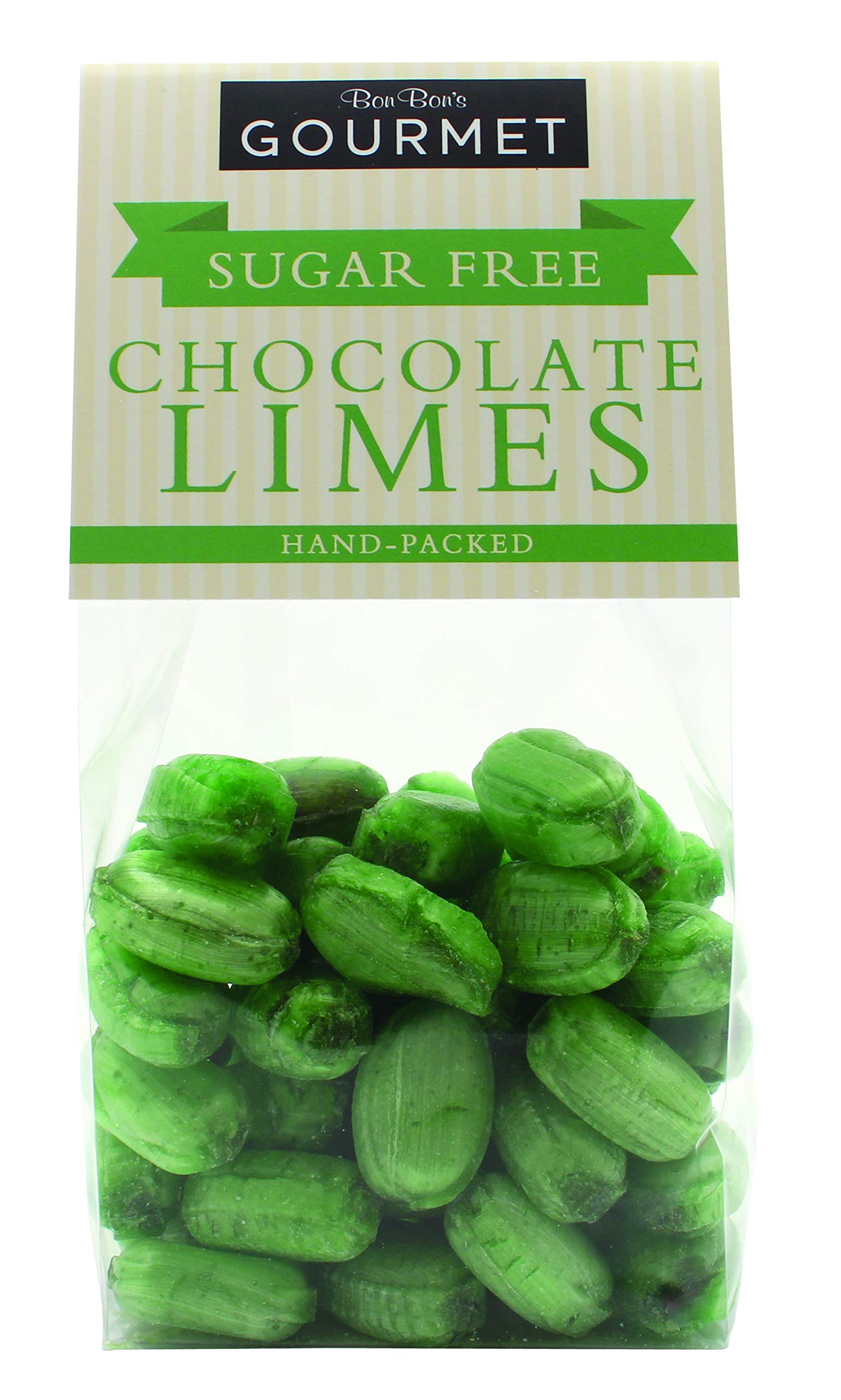 Bon Bons Zuckerfreie Schokoladenlimetten – Traditionelle britische Süßigkeiten, 160 g
