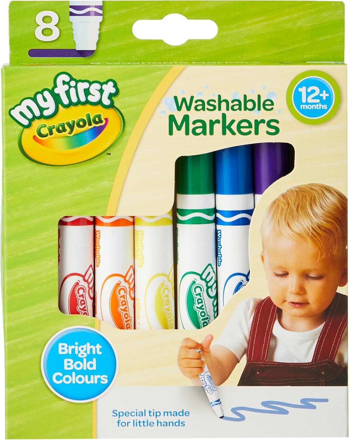 CRAYOLA Meine ersten abwaschbaren Marker – griffig für Kleinkinder ab 1 Jahr