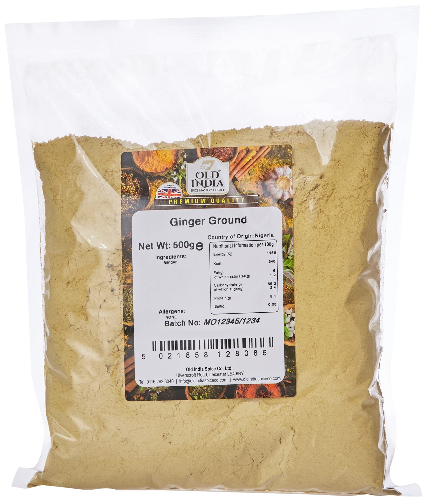 Old India Gemahlener Ingwer 500g - Natürliche Gewürze & Würzmittel