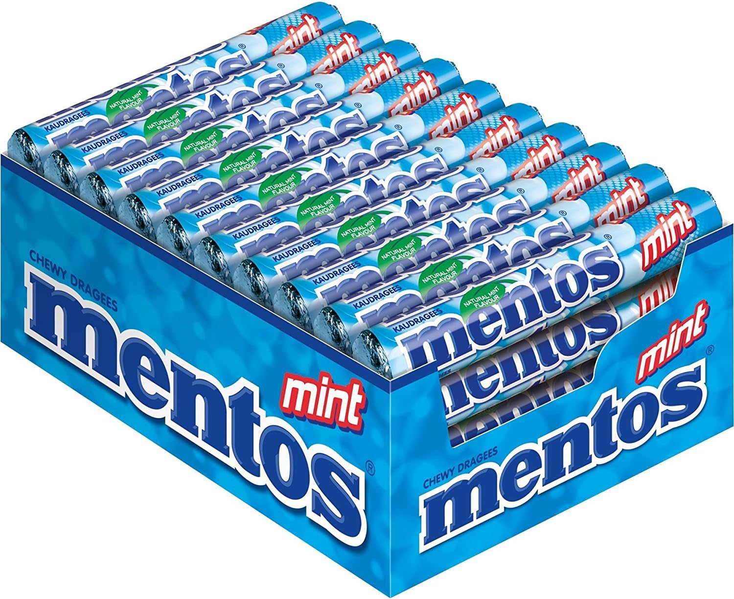 Mentos Mint Chewy Dragees – 40 x 38 g zuckerfreie Pfefferminzbonbons