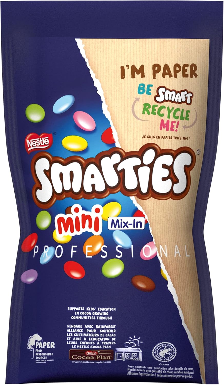 Nestlé SMARTIES Mini Mix-In 500g – Schokoladen-Backmischung mit bunten Zuckerschalen