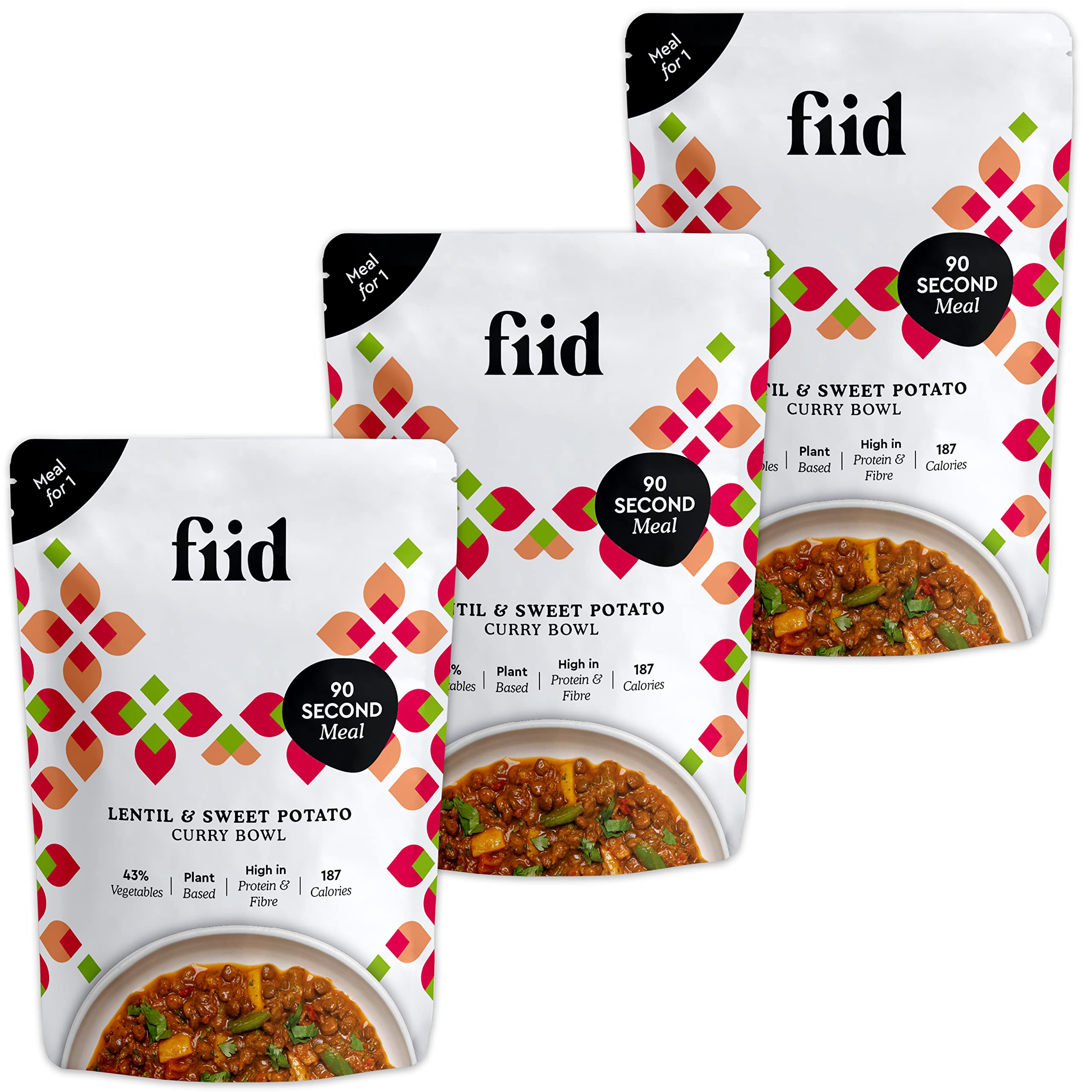 Fiid Thai Linsen- & Süßkartoffel-Curry – 100 % natürliches, veganes Mikrowellengericht