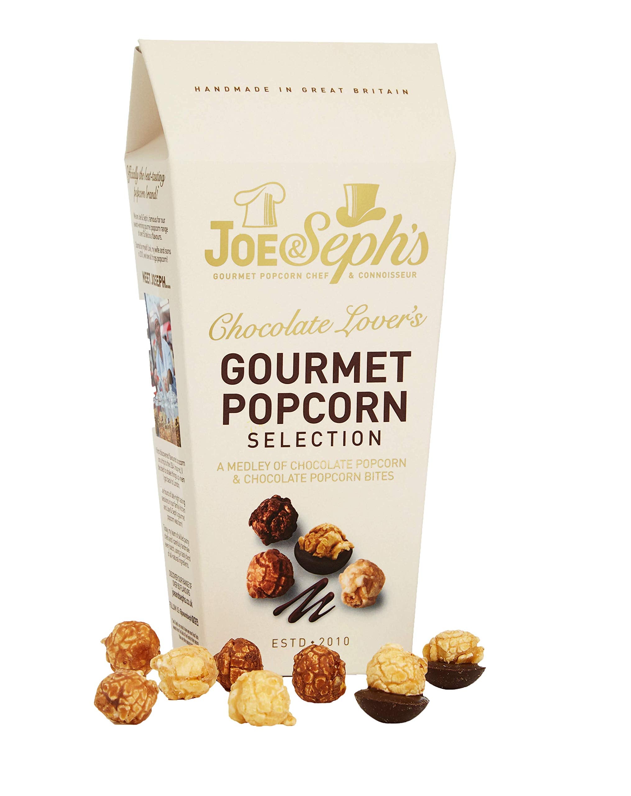 Joe & Seph's Chocolate Lovers Popcorn Selection – Gourmet-Geschenkbox (105 g)