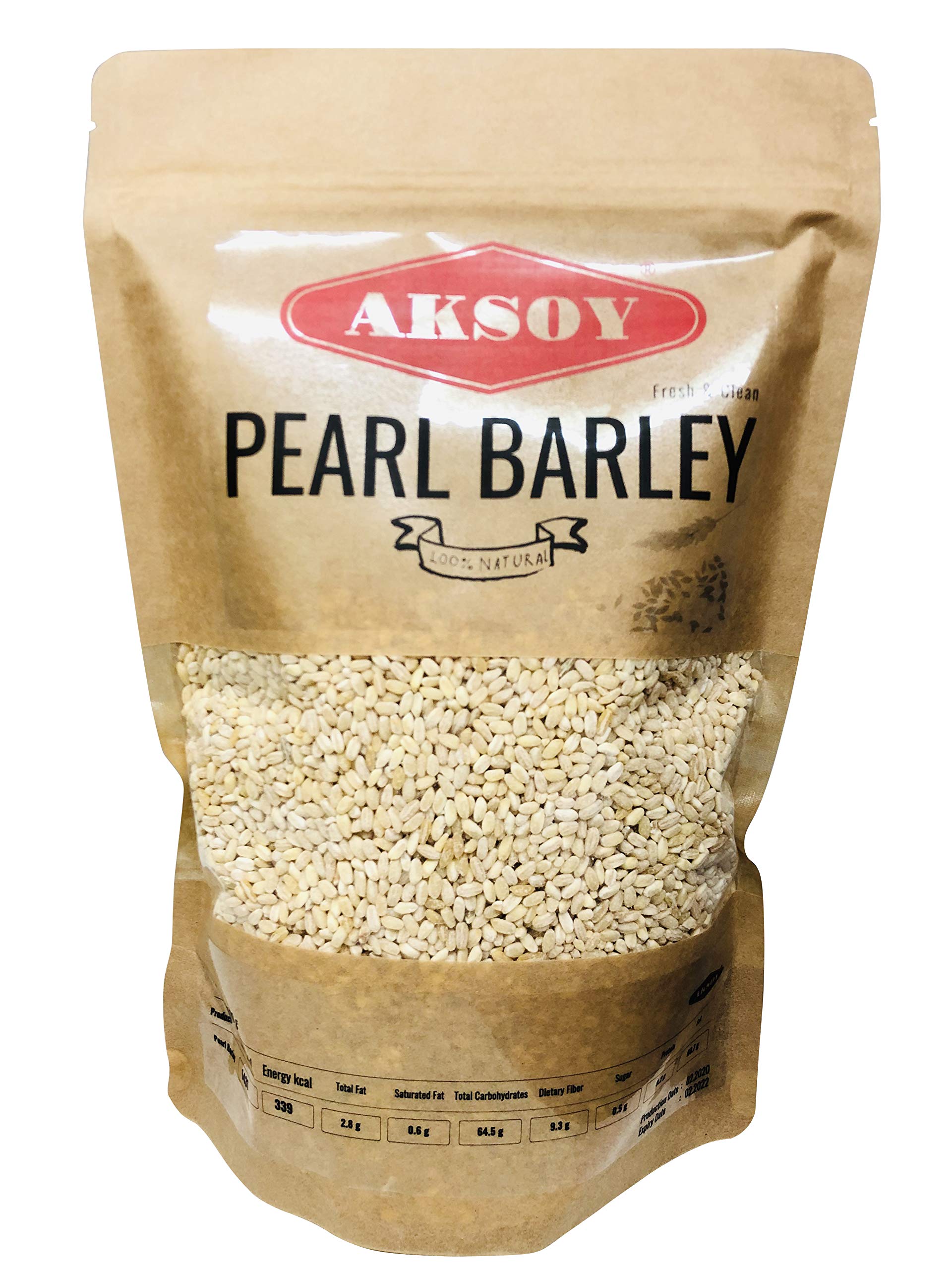Aksoy Wholefoods Perlgraupen 1,25 kg – Vollkorn für Suppen, Salate und Pilaw