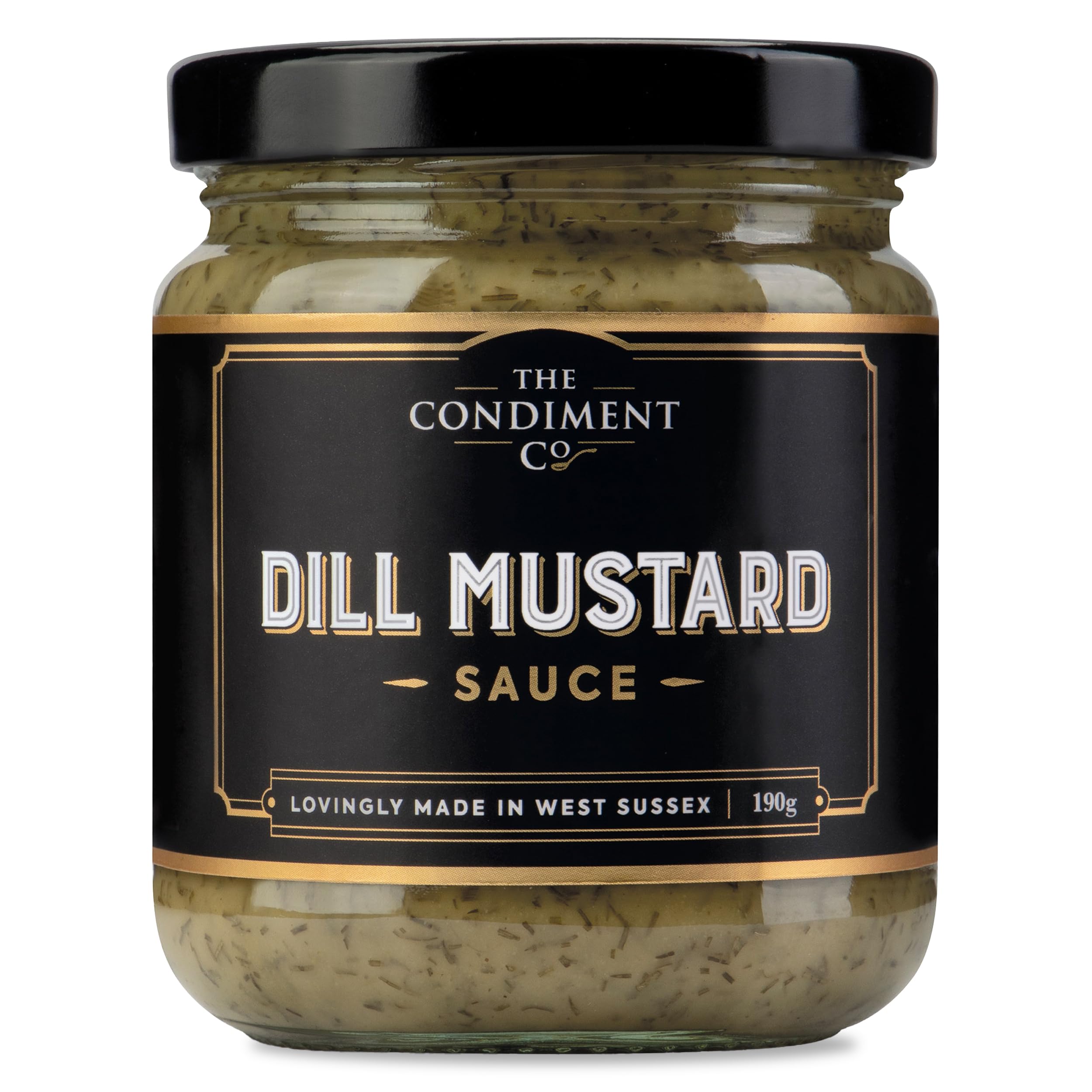 The Condiment Company - Dill-Senf 190 g, Senf-Dill-Sauce für Fisch, Sandwiches, Salatdressings