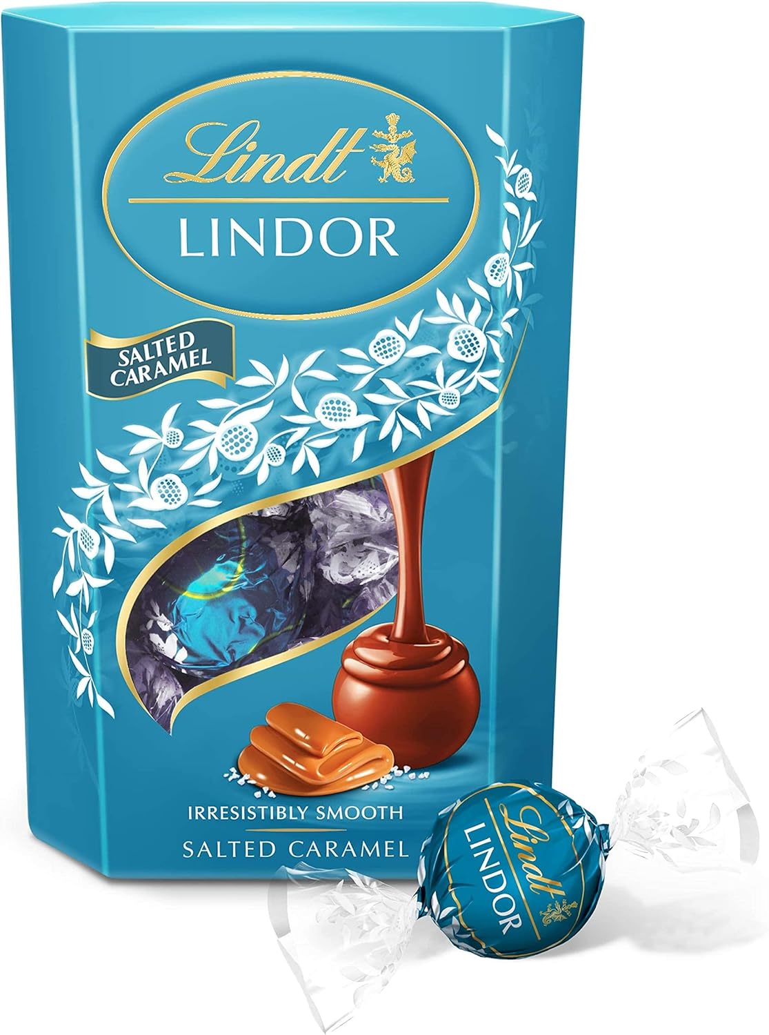 Lindt Lindor Salted Caramel Milchschokoladentrüffel – 200 g Geschenkbox (ca. 16 Trüffel)