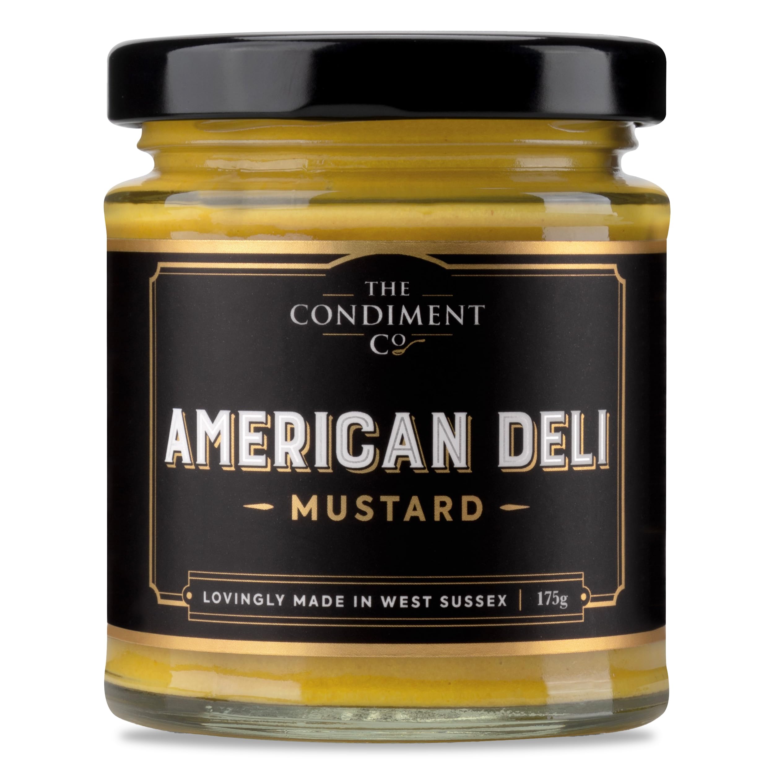 The Condiment Co. American Deli Mustard 175 g – Sanfte gelbe Senfsauce für Burger und Hot Dogs