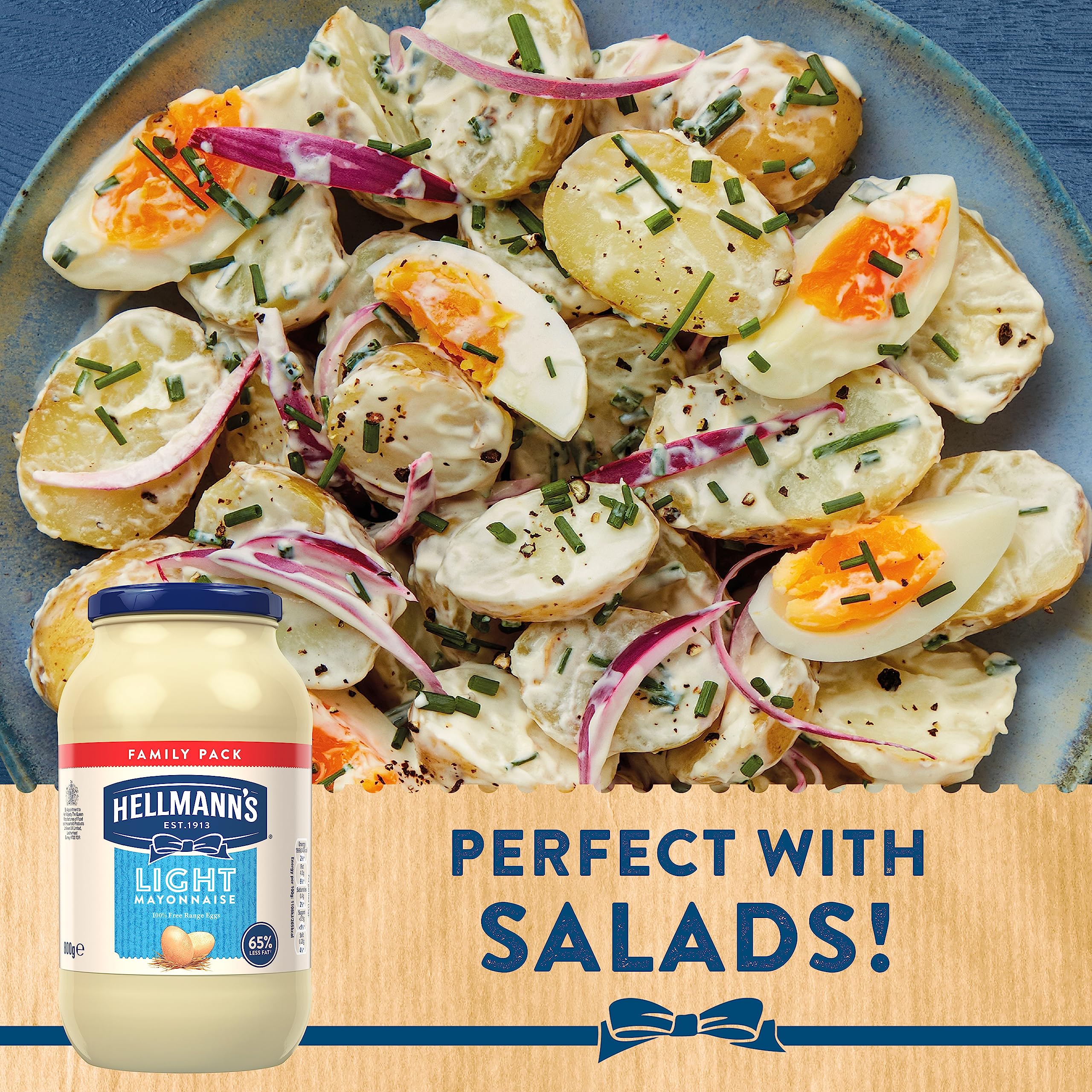 Hellmann's Light Mayonnaise – 60 % weniger Fett mit Eiern aus Freilandhaltung