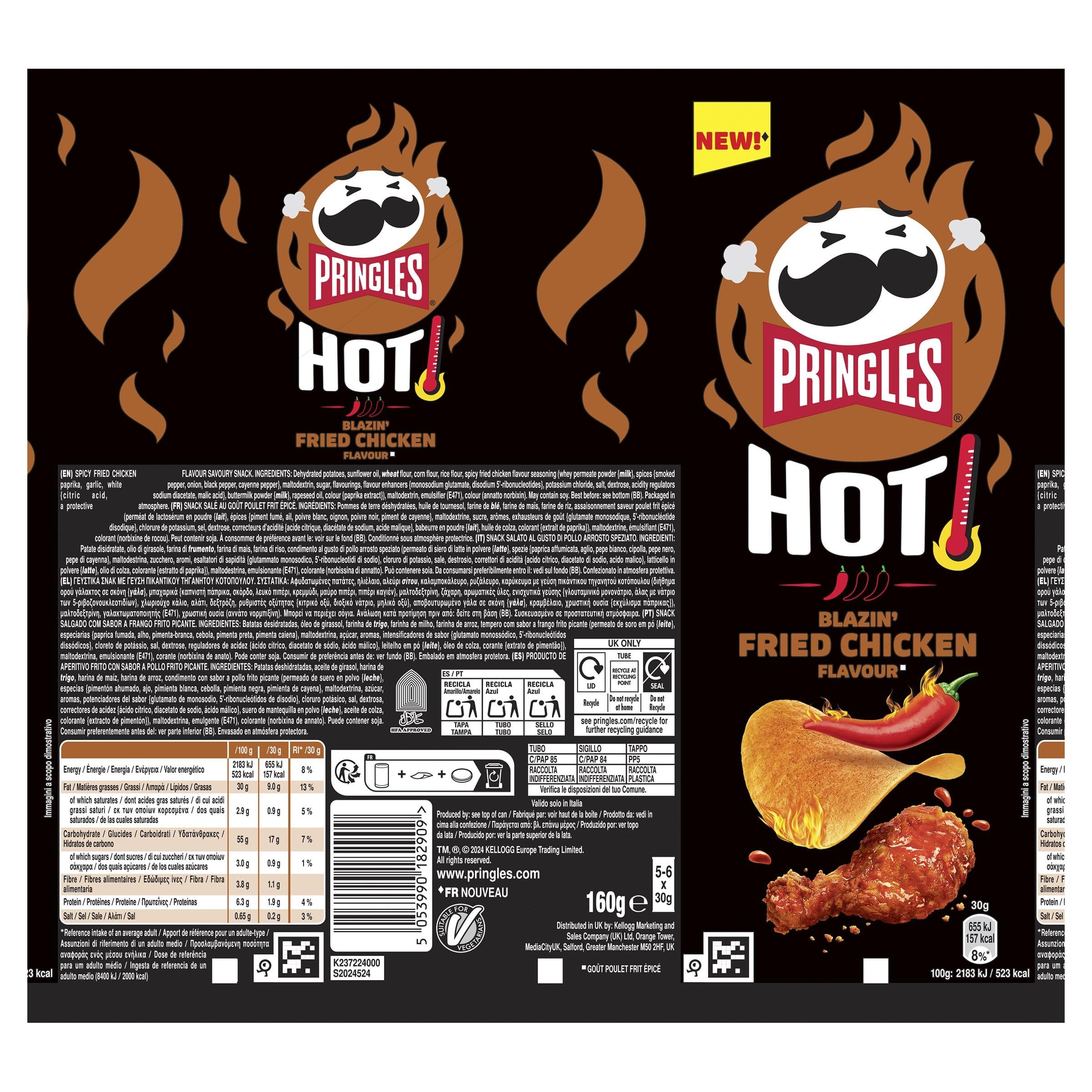 Pringles Hot Blazin' Fried Chicken Geschmack, 160g