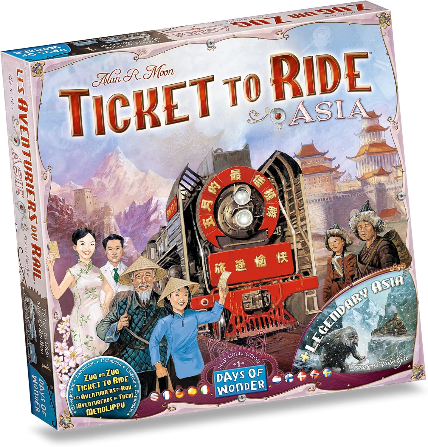 Days of Wonder Ticket to Ride Asia Brettspiel-Erweiterung