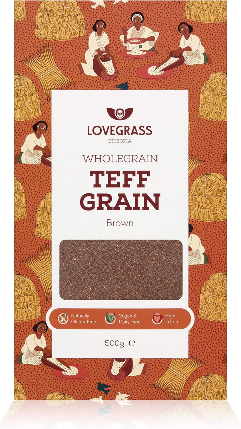Lovegrass Habesha Brown Teff Grain – 500 g – Glutenfrei – Vegan & Milchfrei