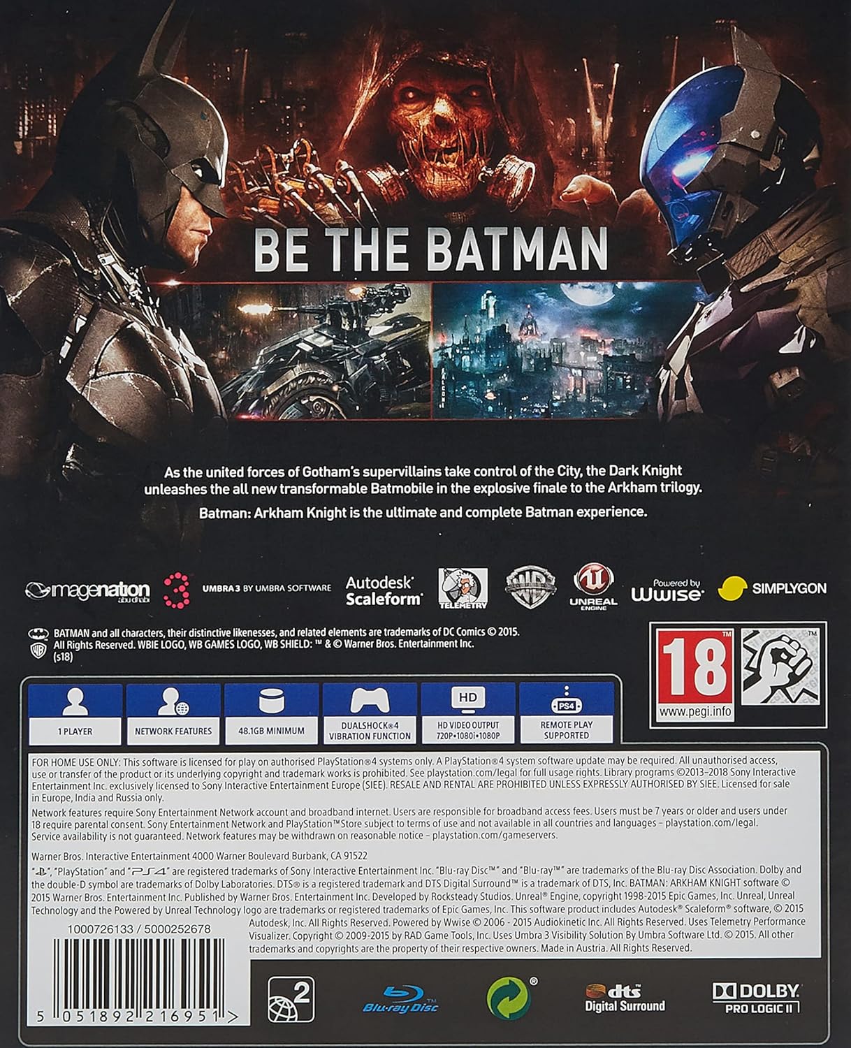 Batman: Arkham Knight – PS4 PlayStation Hits Edition
