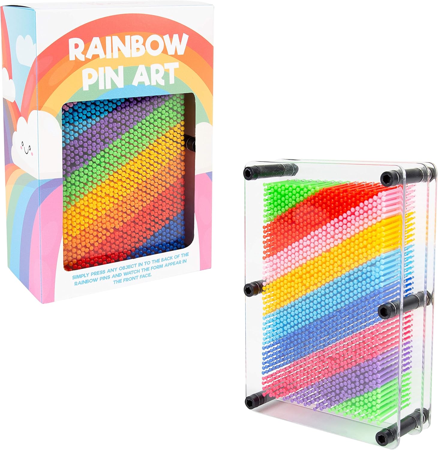 Global Gizmos 45149 Regenbogen-Pin-Art-Impression-Spielzeug
