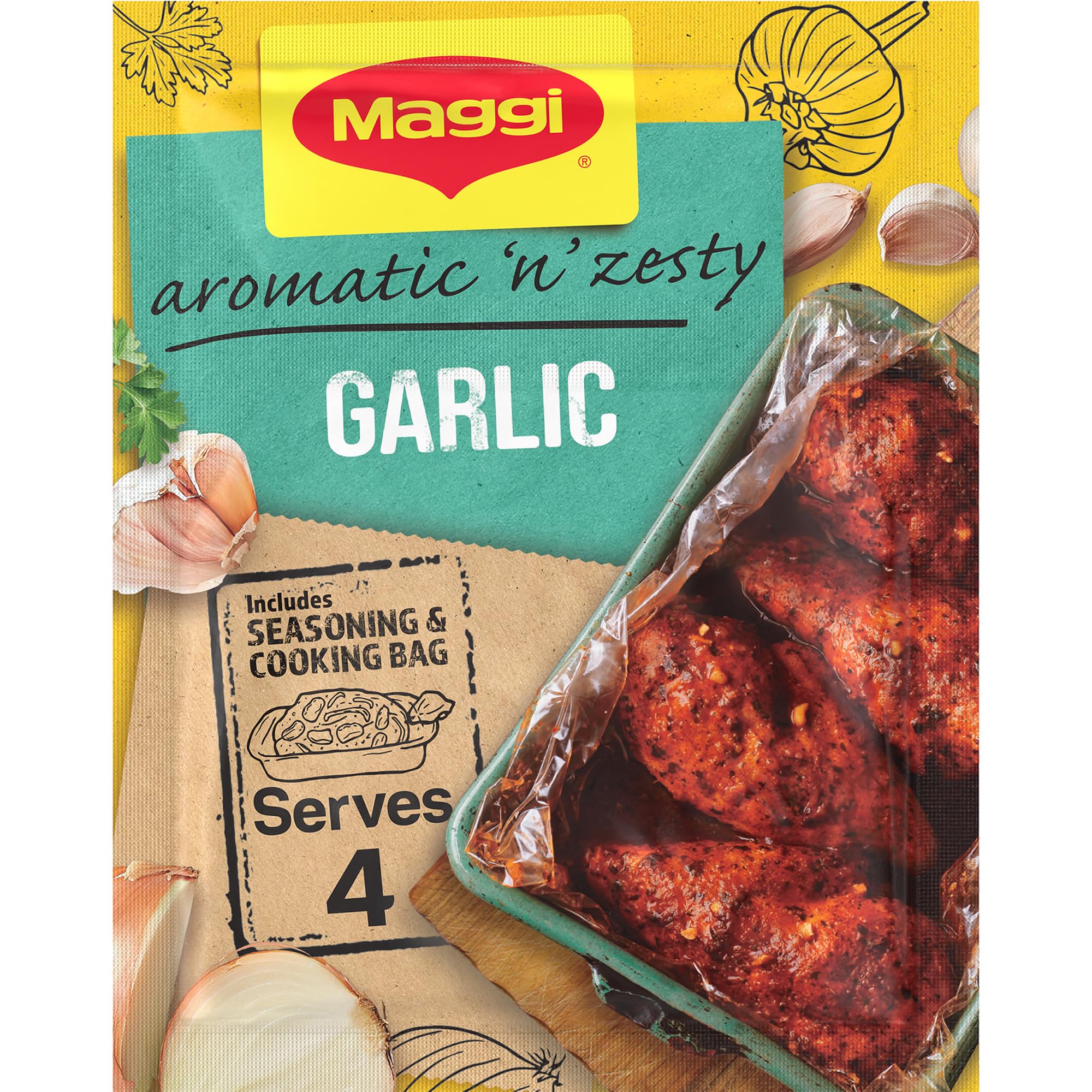 MAGGI - So Juicy Garlic Chicken Rezeptmischung (30g Beutel)