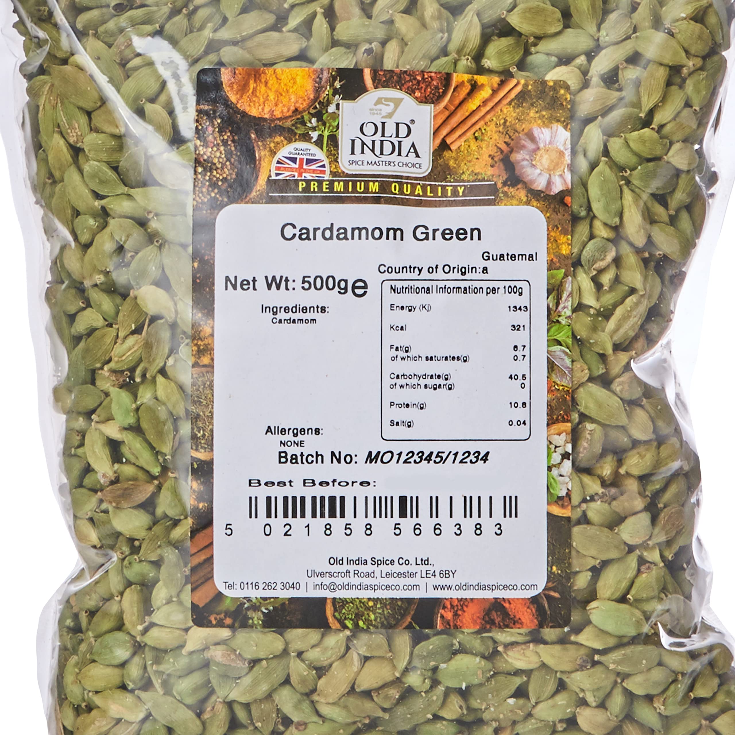 Old India Grüne Kardamomkapseln 500 g