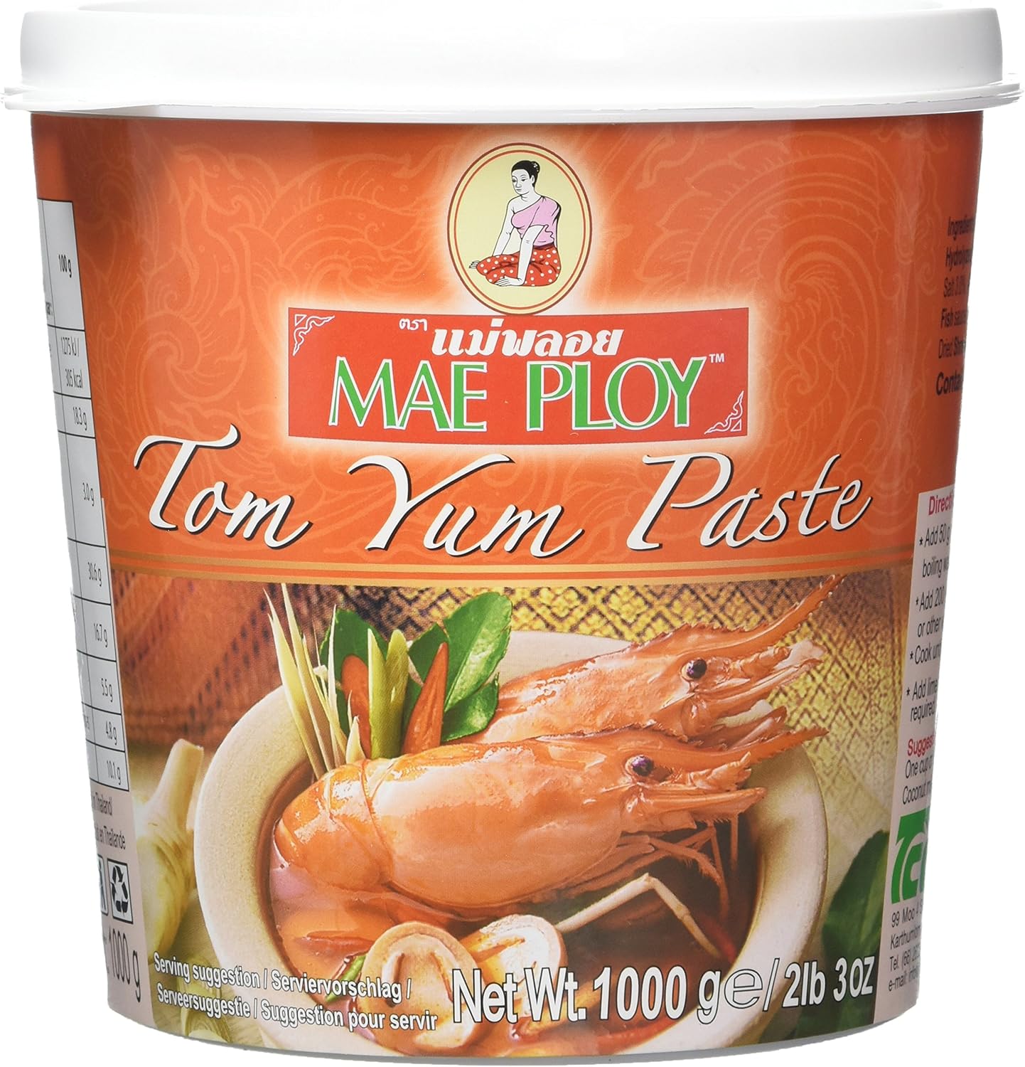 Mae Ploy Tom Yam Paste 1 kg – Authentische thailändische rote Currypaste für würzige Suppen und Pfannengerichte