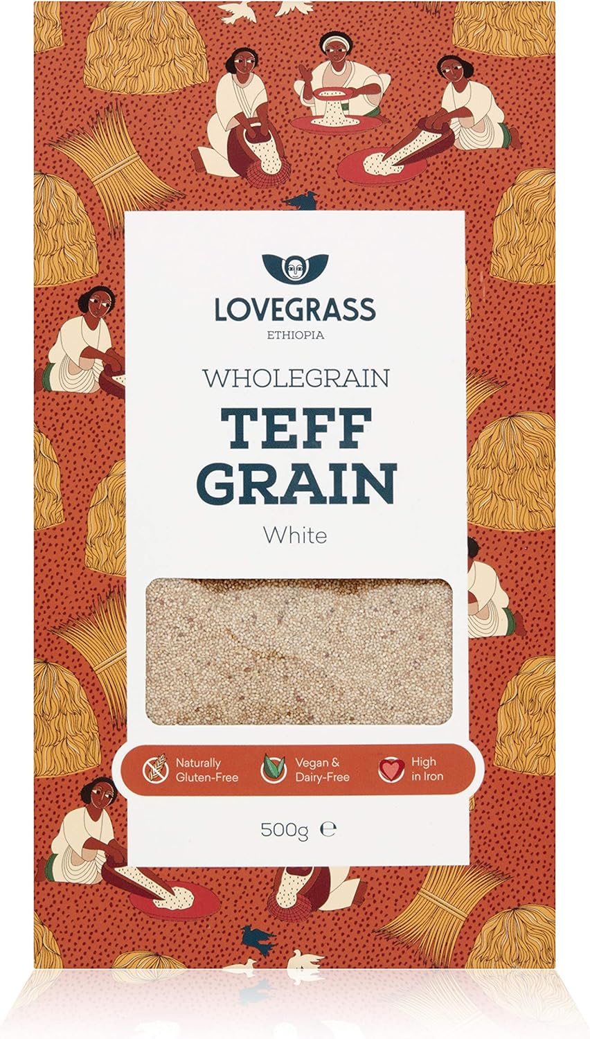 Lovegrass Habesha Weißes Teffkorn – 500 g – Glutenfrei – Vegan & Milchfrei