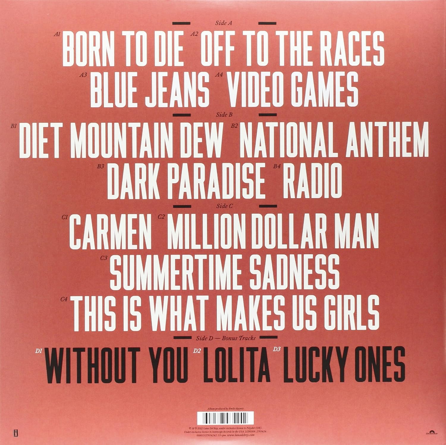 Born To Die – CD- und Vinyl-Musikalbum