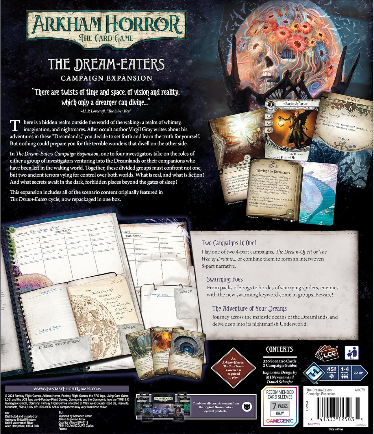 Fantasy Flight Games Arkham Horror: Das Erweiterungsbrettspiel „The Dream-Eaters Campaign“