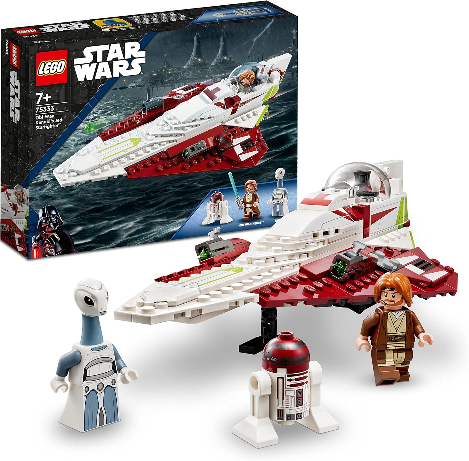 LEGO 75333 Star Wars Obi-Wan Kenobis Jedi-Starfighter, Bauset für Kinder ab 7 Jahren