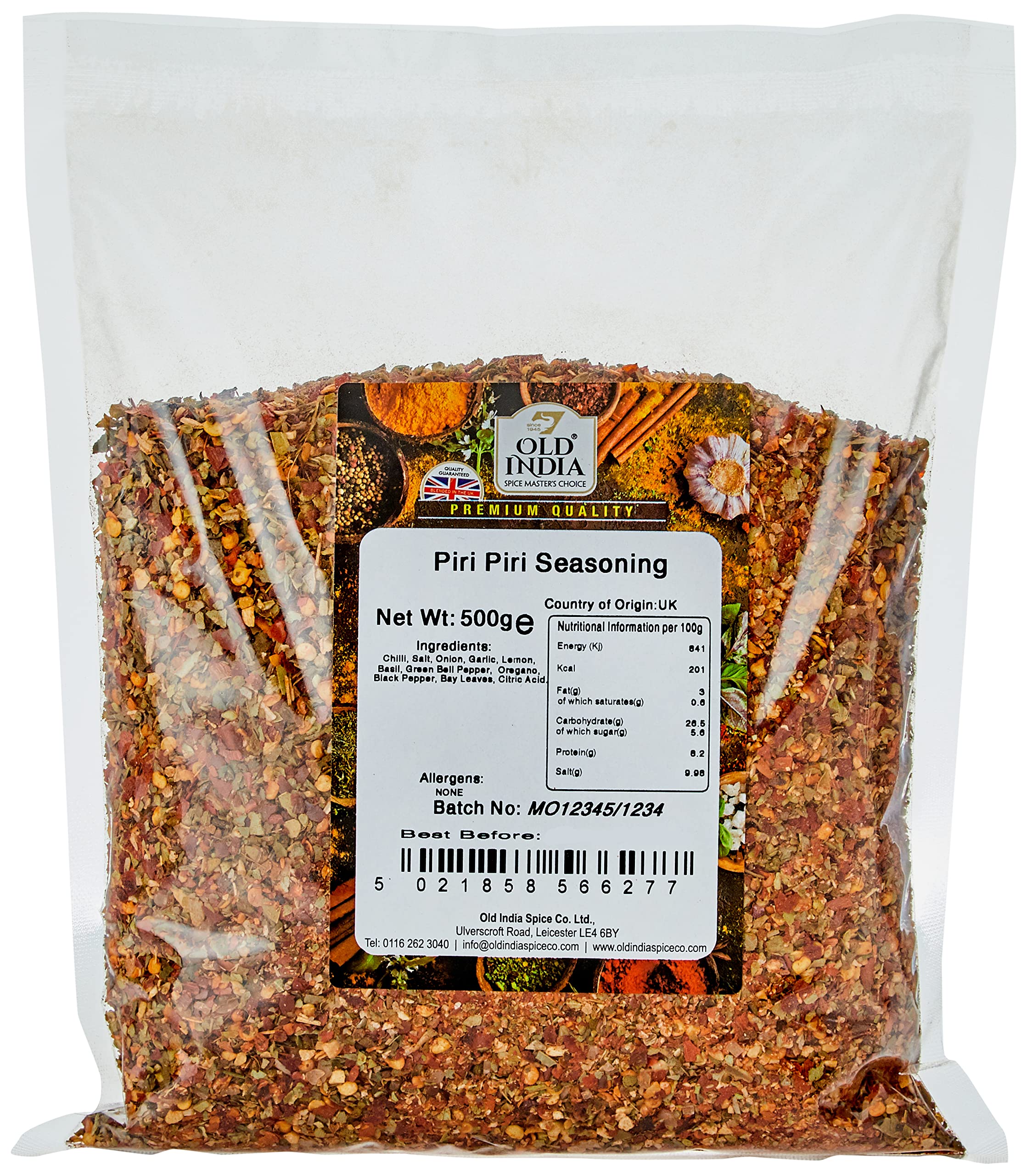 Old India Piri Piri Seasoning 500 g – Natürliche Gewürzmischung für Currys, Marinaden & Eintöpfe