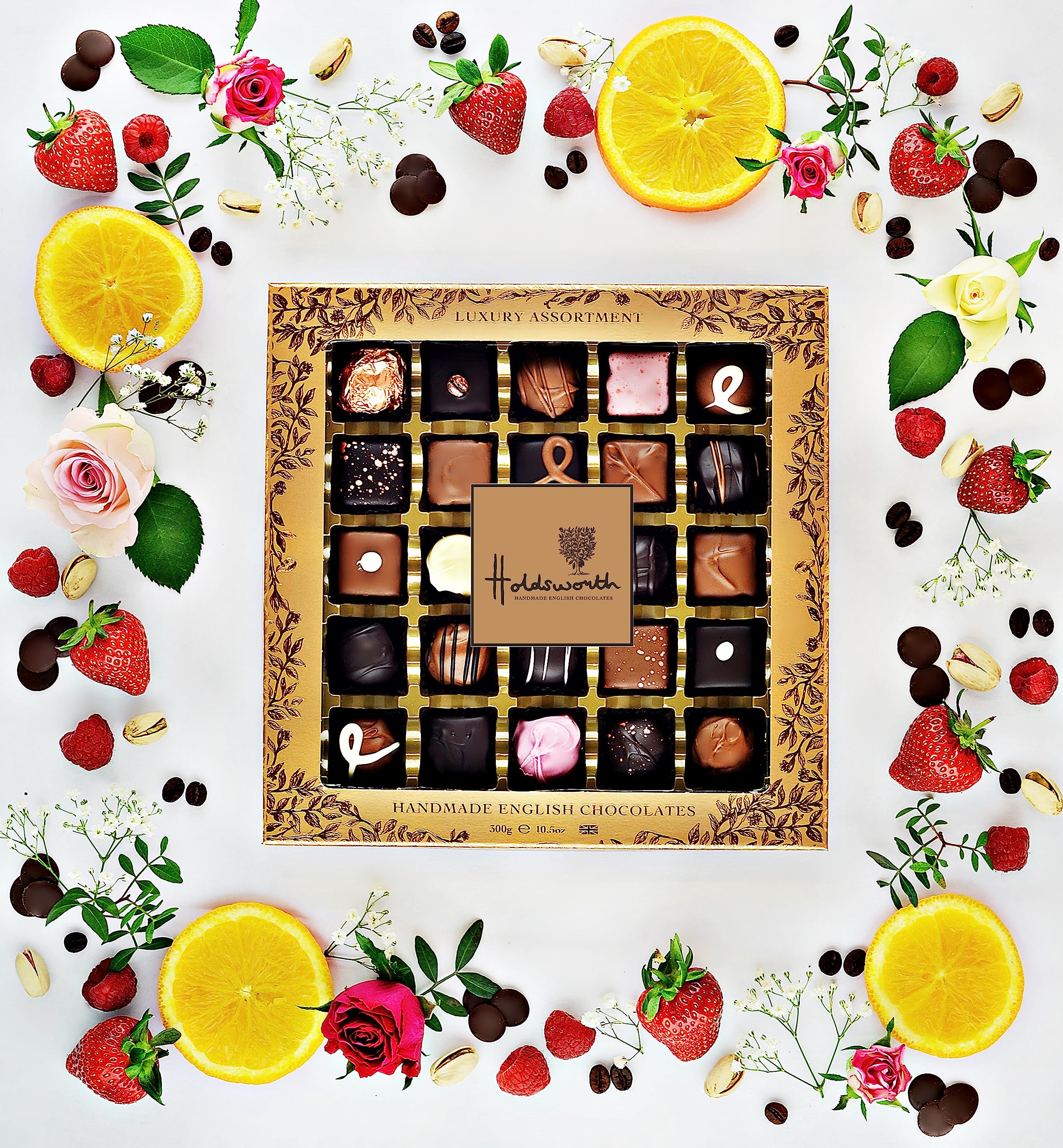 Holdsworth Chocolates Luxury Classic – Handgemachte Trüffel und verschiedene Pralinen – 300-g-Geschenkbox