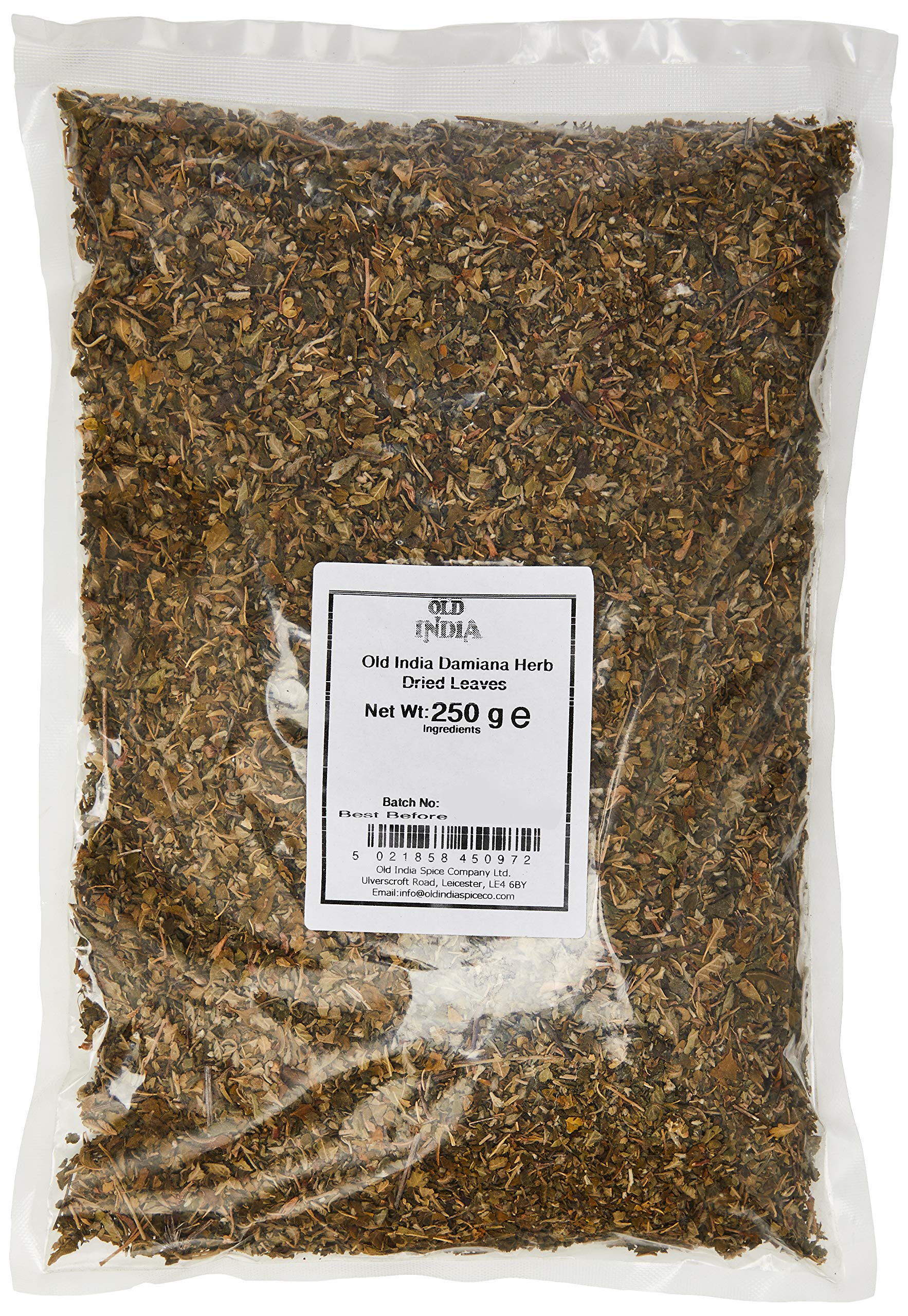 Old India Damiana-Kraut, getrocknete Blätter, 250 g