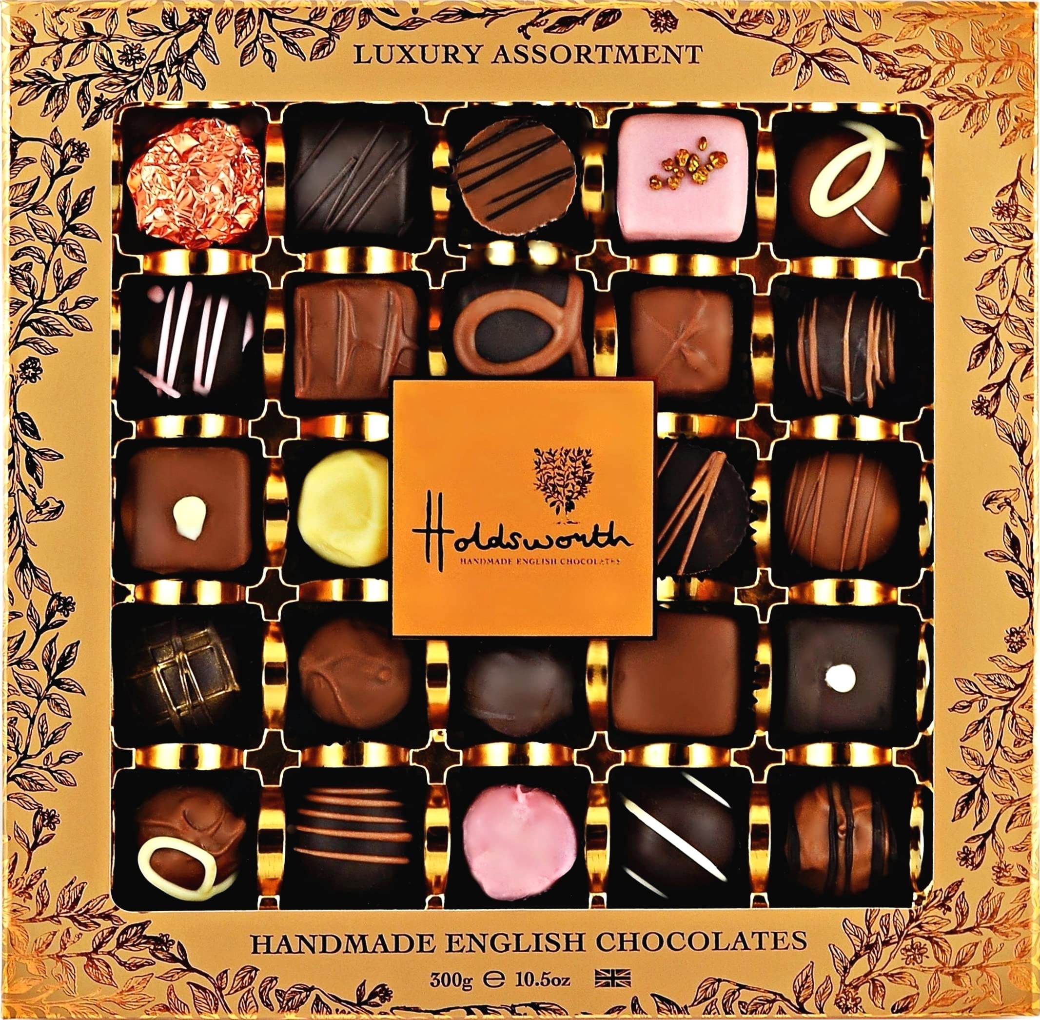 Holdsworth Chocolates Luxury Classic – Handgemachte Trüffel und verschiedene Pralinen – 300-g-Geschenkbox