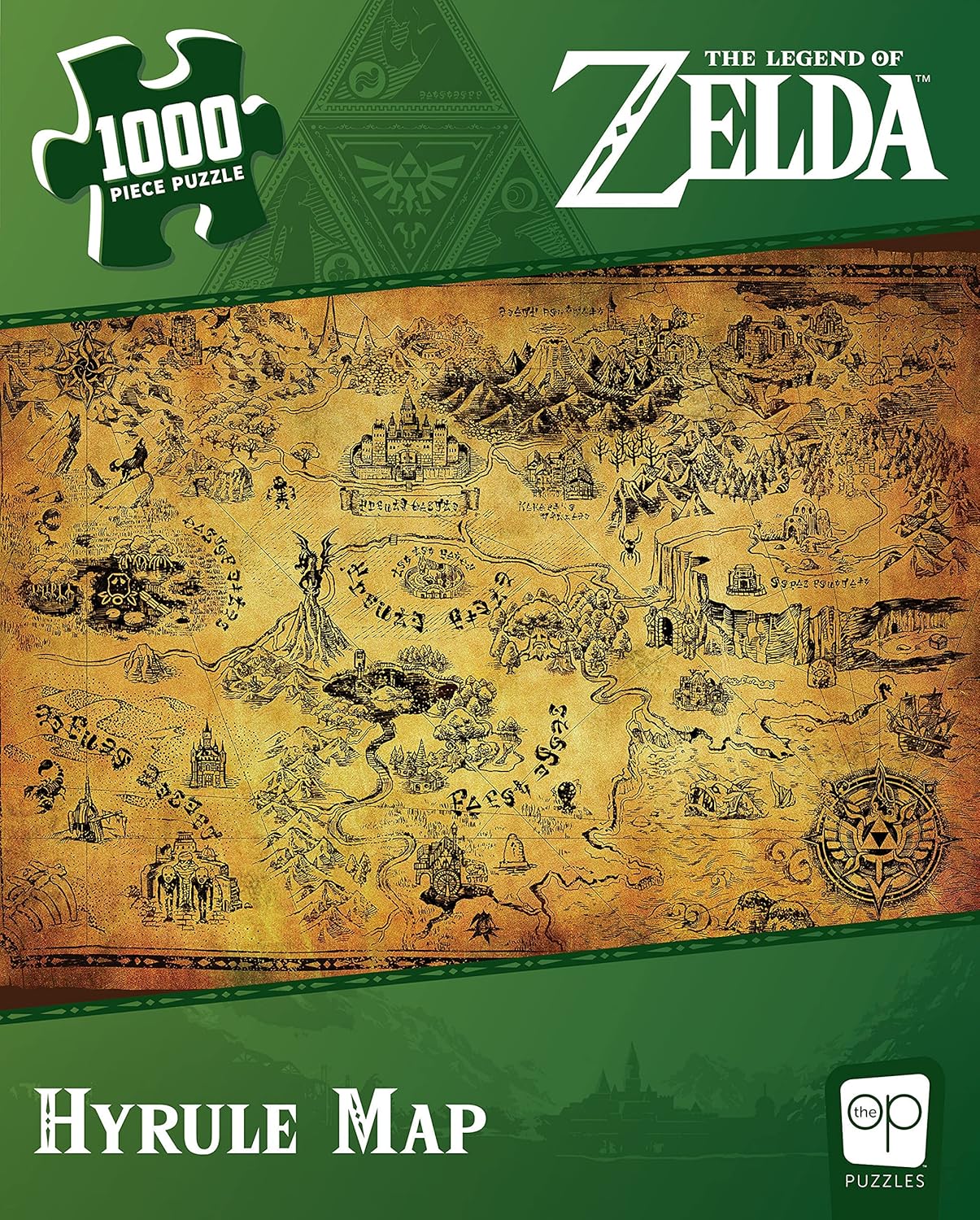 USAopoly Zelda Hyrule Kartenpuzzle – 1000 Teile, ab 8 Jahren