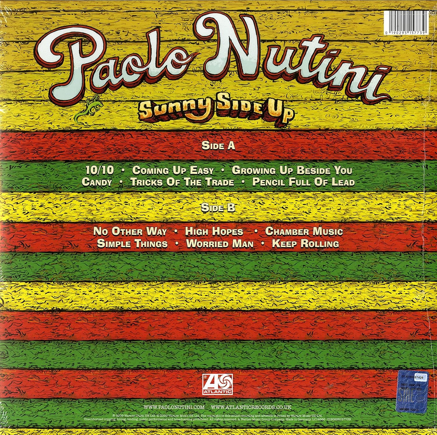 Paolo Nutini – Sunny Side Up Audio CD